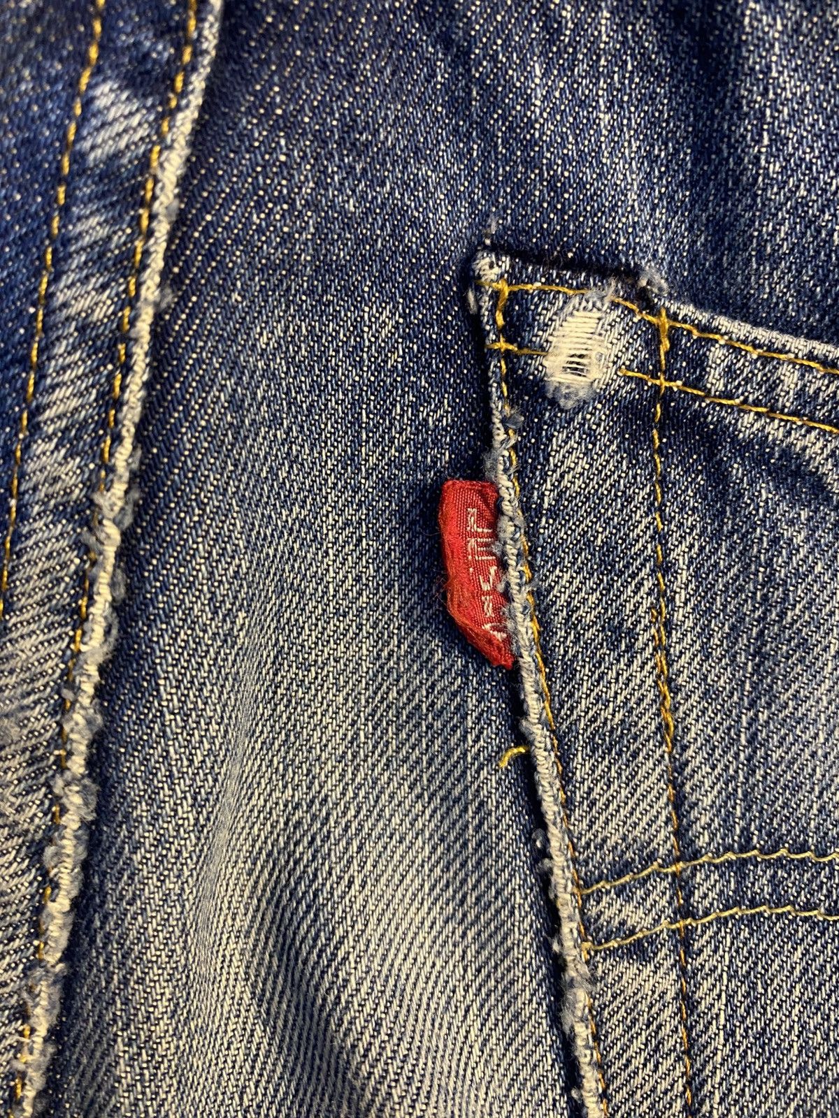 Levi's Vintage Clothing Levi’s 501 XX Big E Distressed Sashiko Selvedge Denim🔥 Size US 32 / EU 48 - 8 Thumbnail