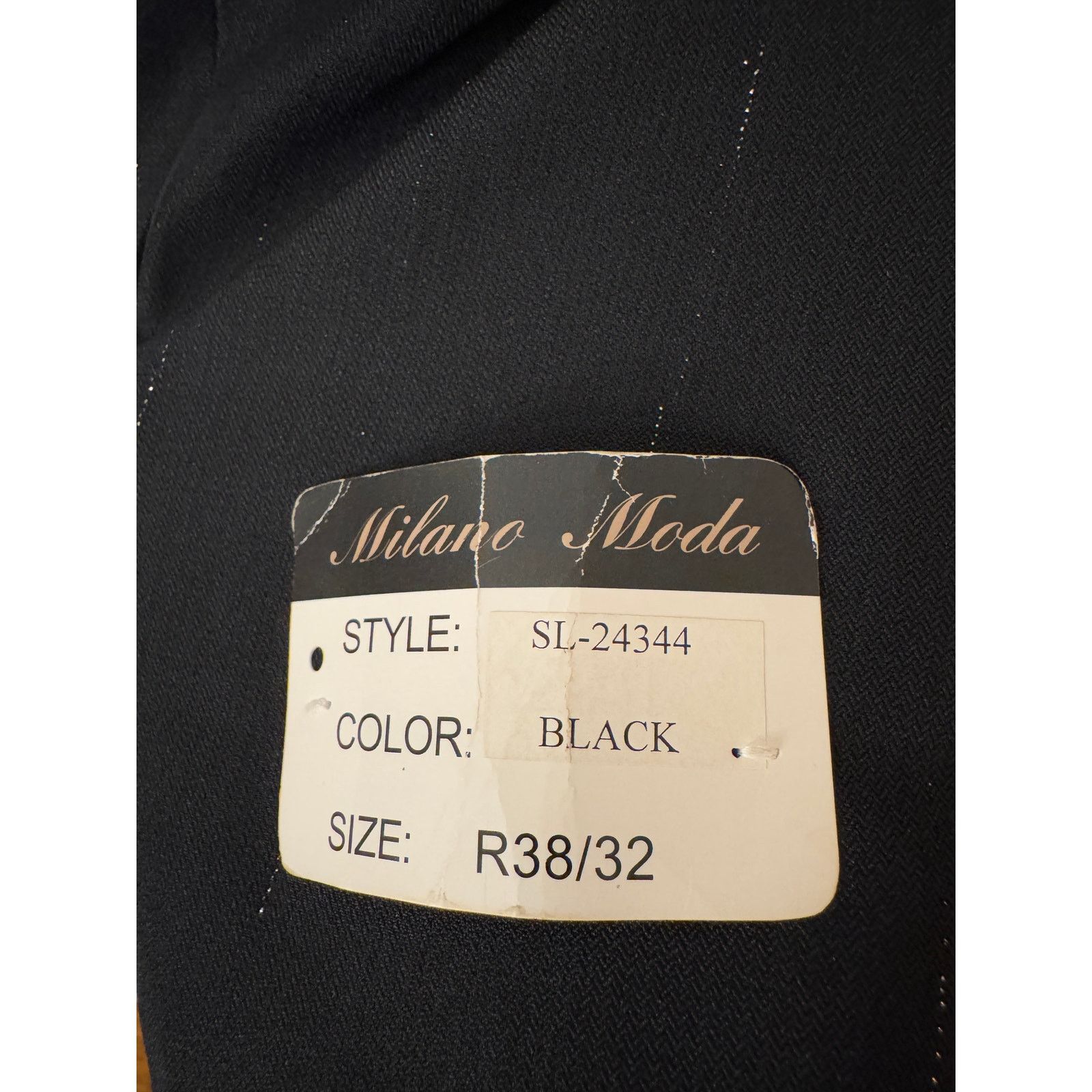 Other Milano Moda NWT Black Wool Full Suit Size 38R - 7 Thumbnail