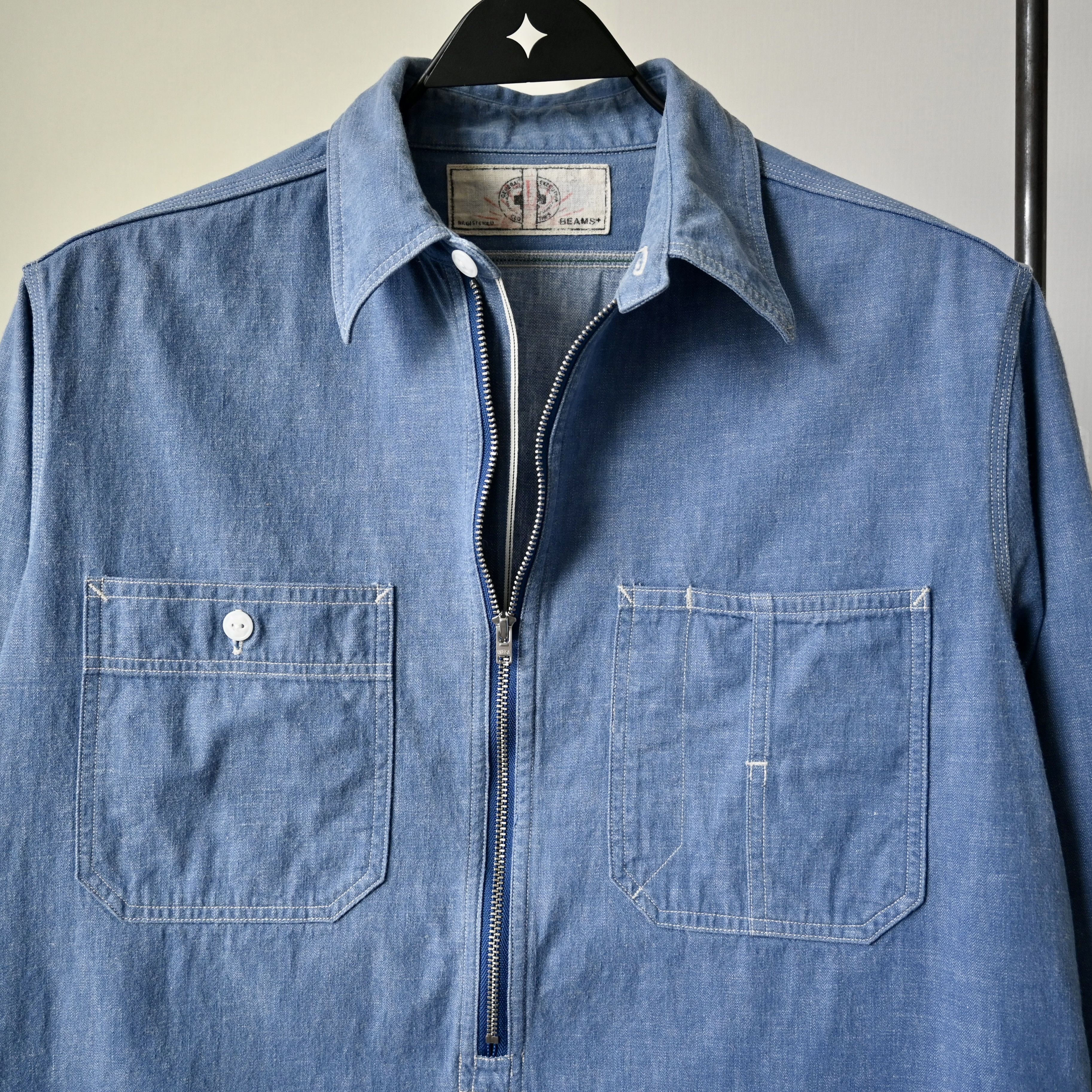 Beams Plus BEAMS Plus x Sunny Sports half-zip denim work shirt Size US M / EU 48-50 / 2 - 8 Thumbnail