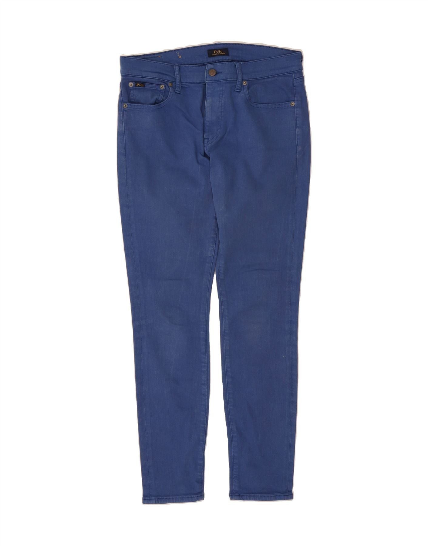 Polo Ralph Lauren Womens Skinny Jeans W30 L29 Blue Cotton Size 42" / US 20 - 1 Thumbnail