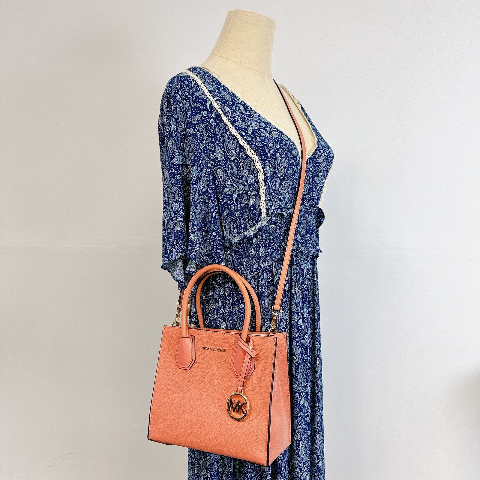 Michael Kors Michael Kors 35S1GM9M2L Mercer Medium Pebbled IN SHERBERT Size ONE SIZE - 1 Thumbnail