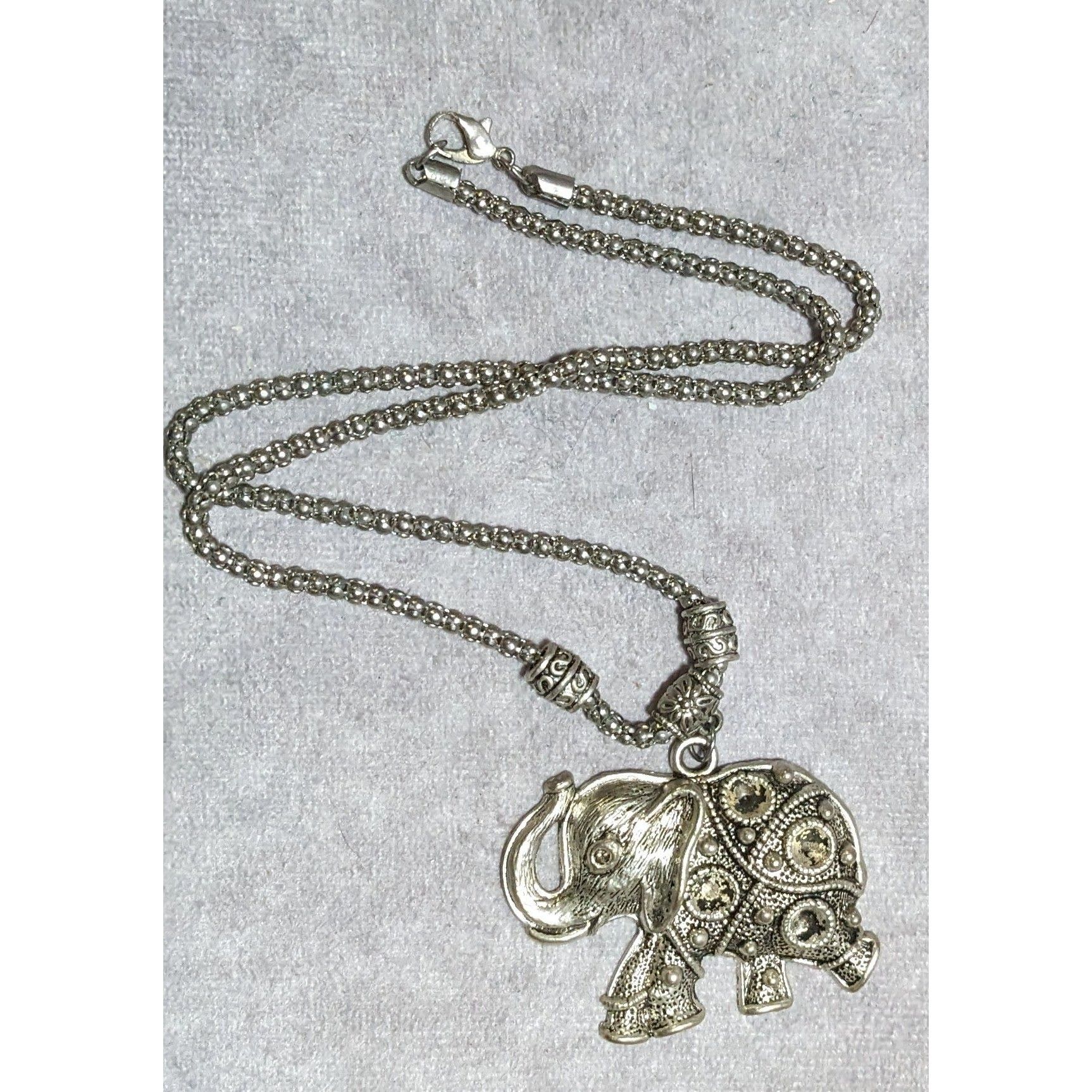 Other Vintage Bohemian Silver Elephant Pendant Necklace Size ONE SIZE - 8 Thumbnail