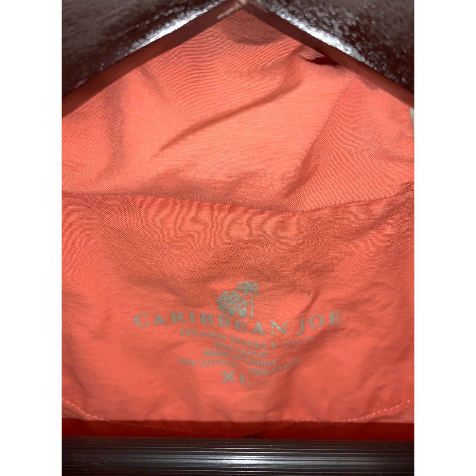 Cotton On VINTAGE? No. Caribbean Joe Vest Womens Orange Hooded Cotton/Nylon XL-6577 Size XL / US 12-14 / IT 48-50 - 3 Thumbnail