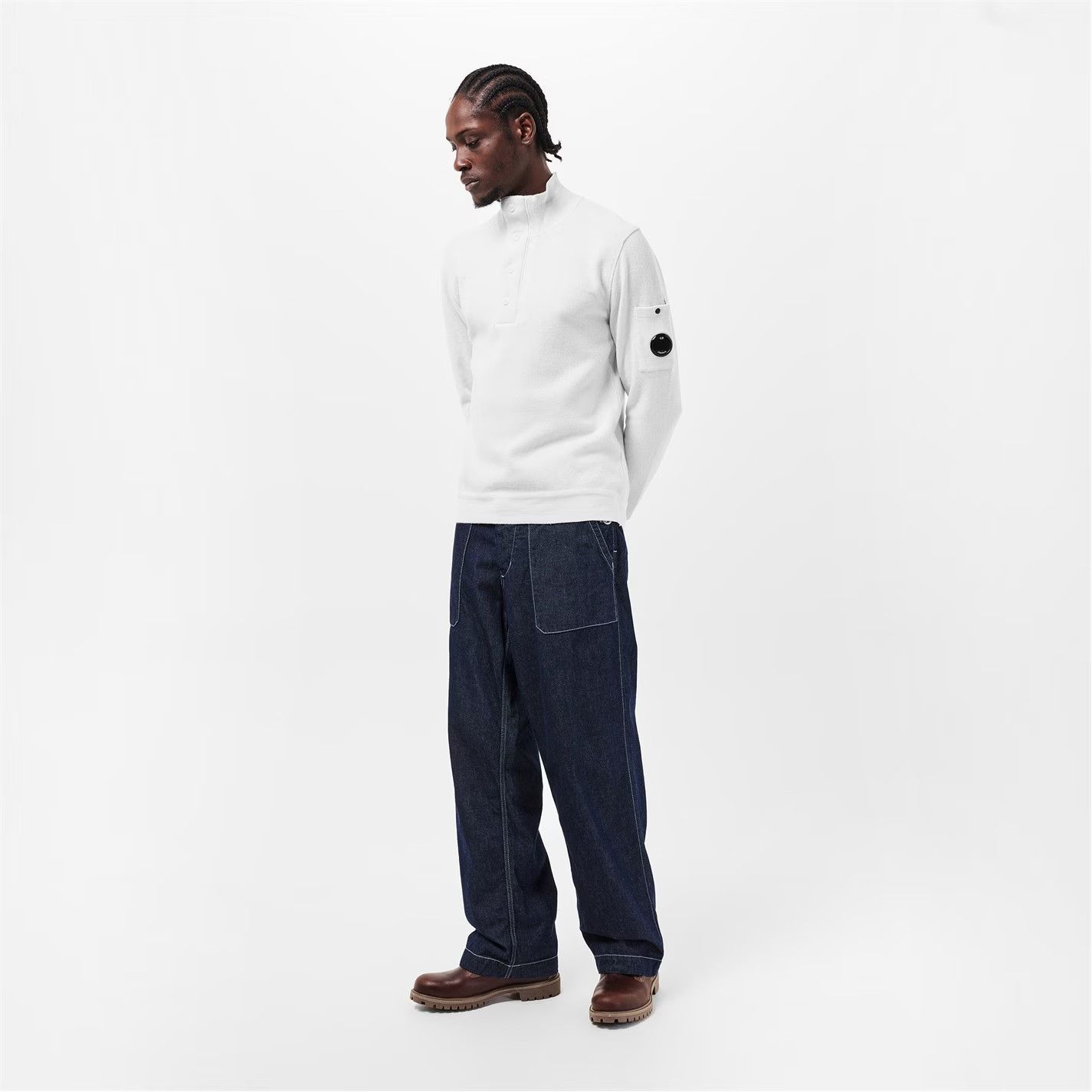 C.P. Company o1g2r1mq0426 Crew Neck Jumper in White Size US XXL / EU 58 / 5 - 6 Thumbnail