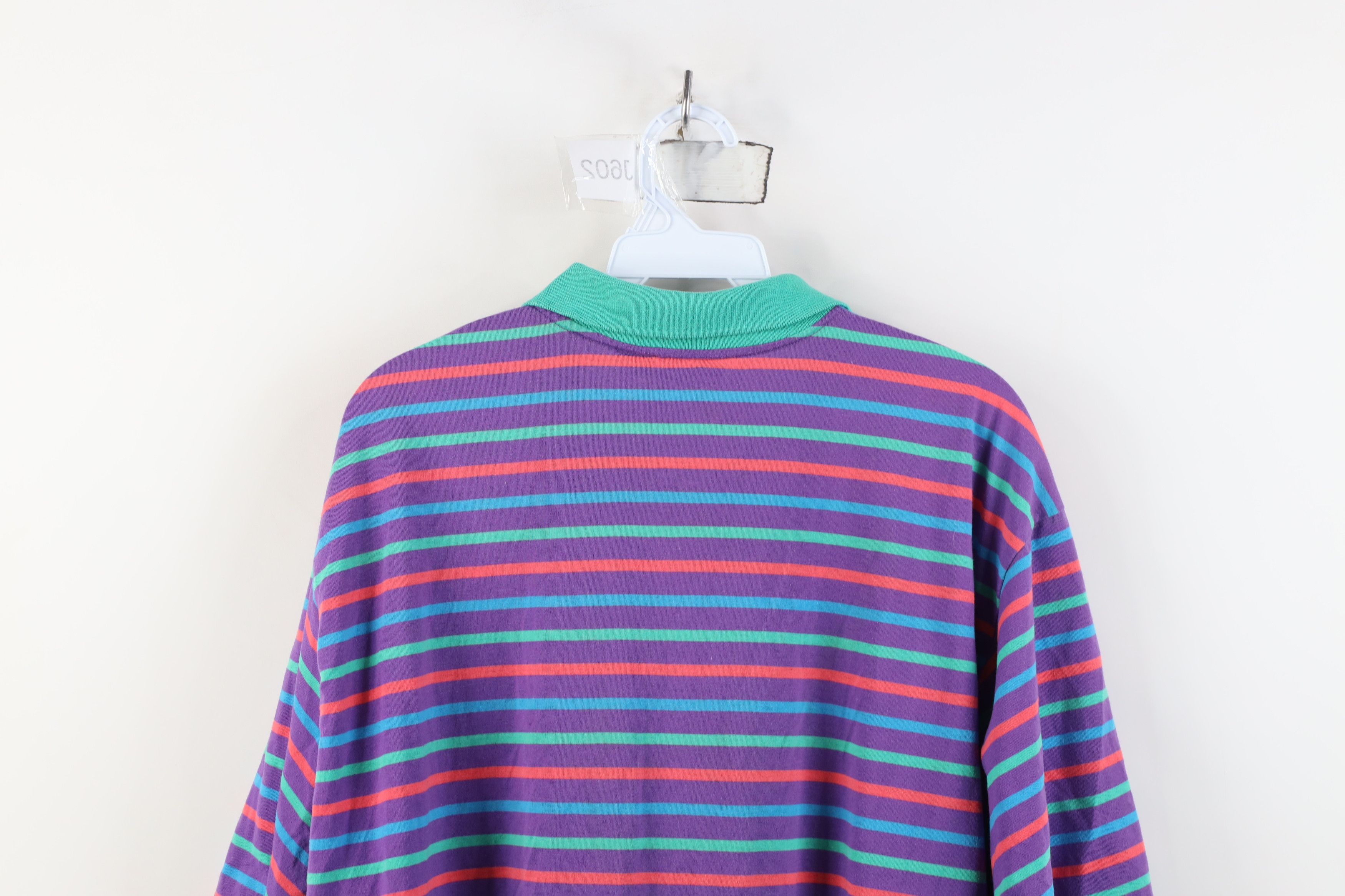 Vintage Vintage 90s Streetwear Striped Knit Collared Golf Polo Size US XL / EU 56 / 4 - 12 Thumbnail