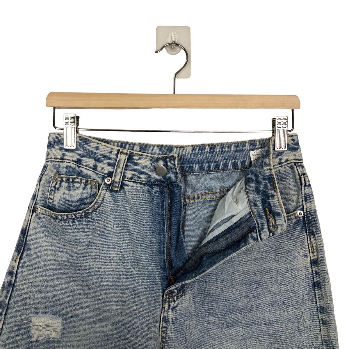 Japanese Brand 🔥VINTAGE CROPPED DENIM JEANS DISTRESSED JAPAN RICK OWENS Size US 26 / EU 42 - 9 Thumbnail