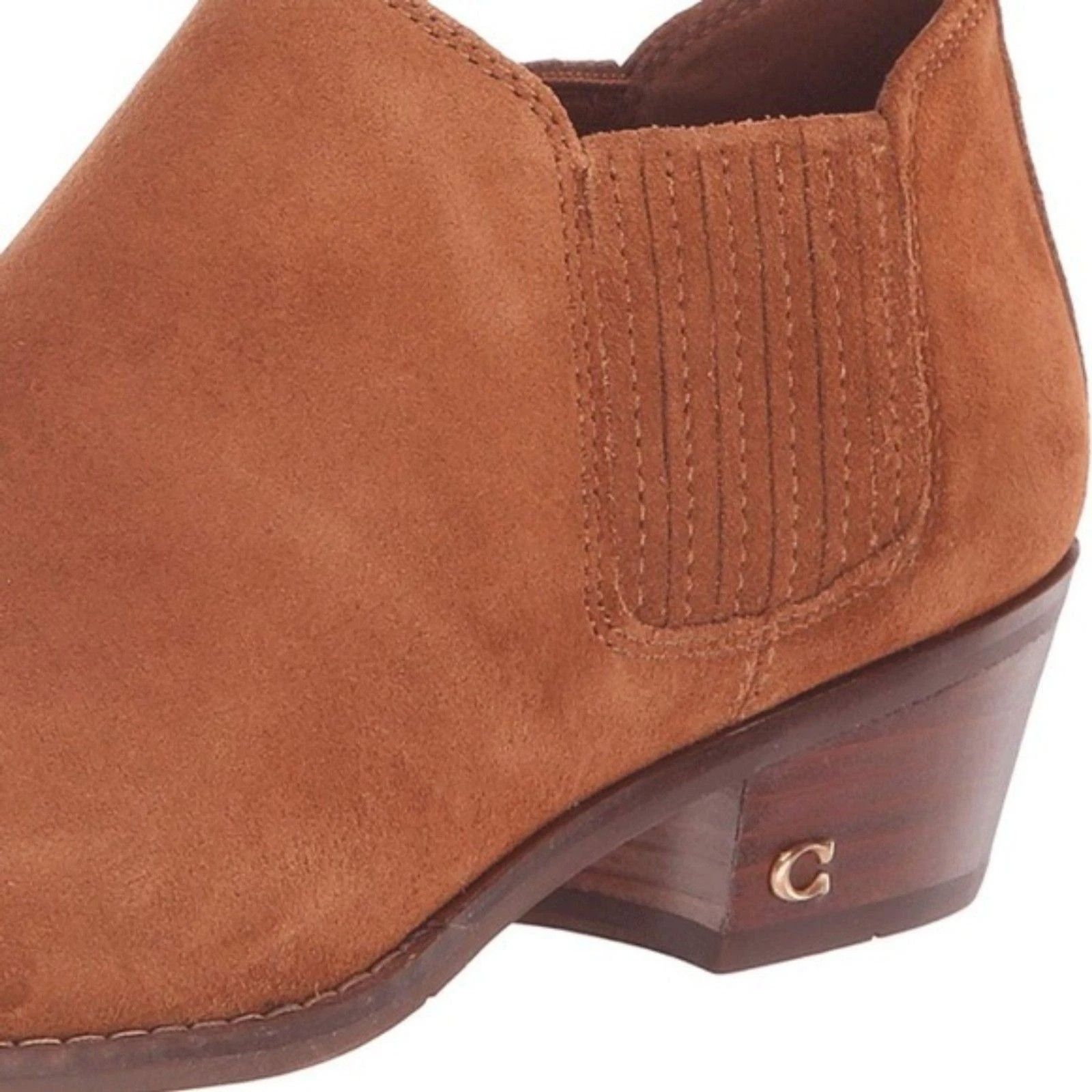 Coach Coach Devin suede ankle booties( tan/saddle) Size US 7.5 / IT 37.5 - 2 Thumbnail
