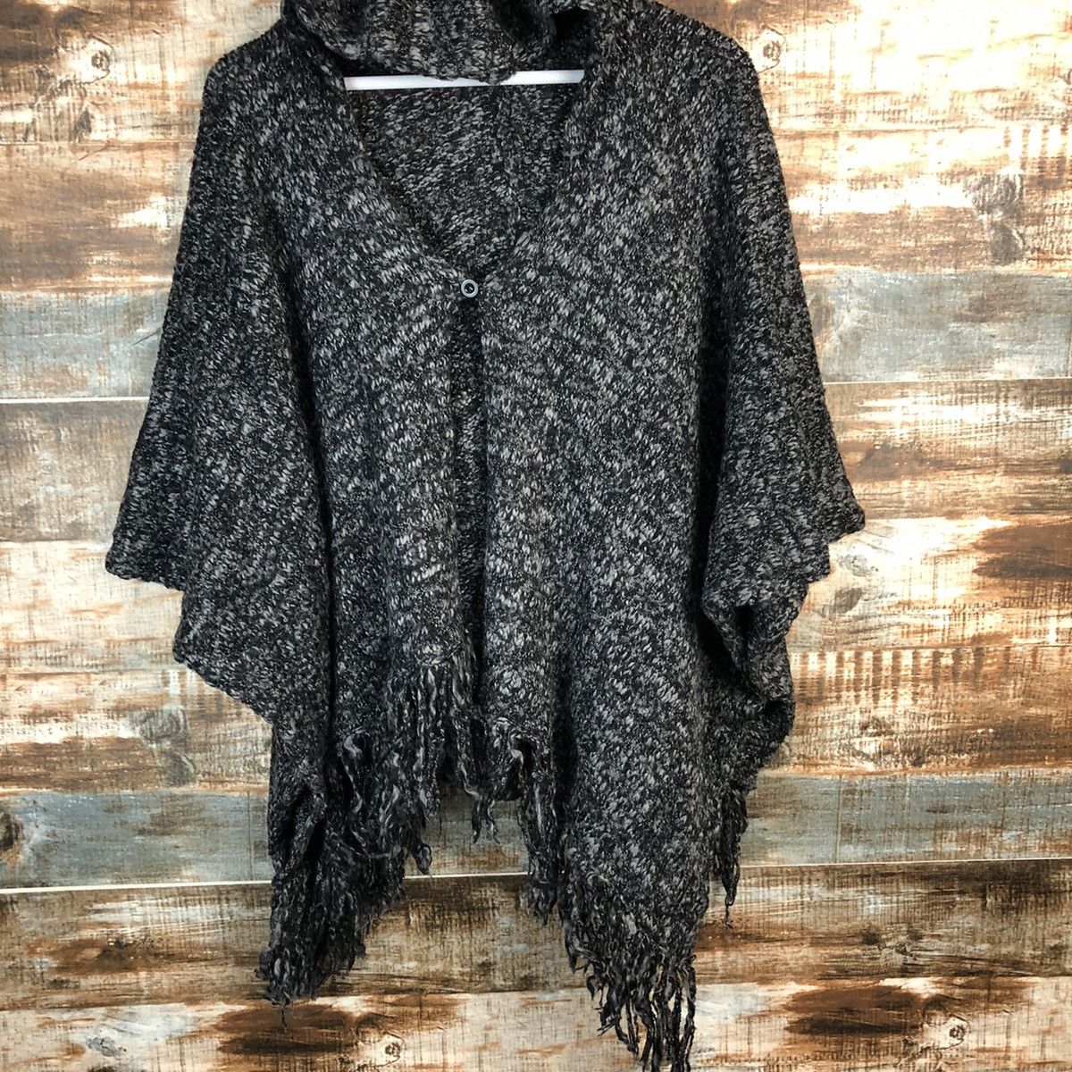 Homespun Knitwear Sorridere Black Grey Knitwear cardigan #A1665 Size M / US 6-8 / IT 42-44 - 3 Thumbnail