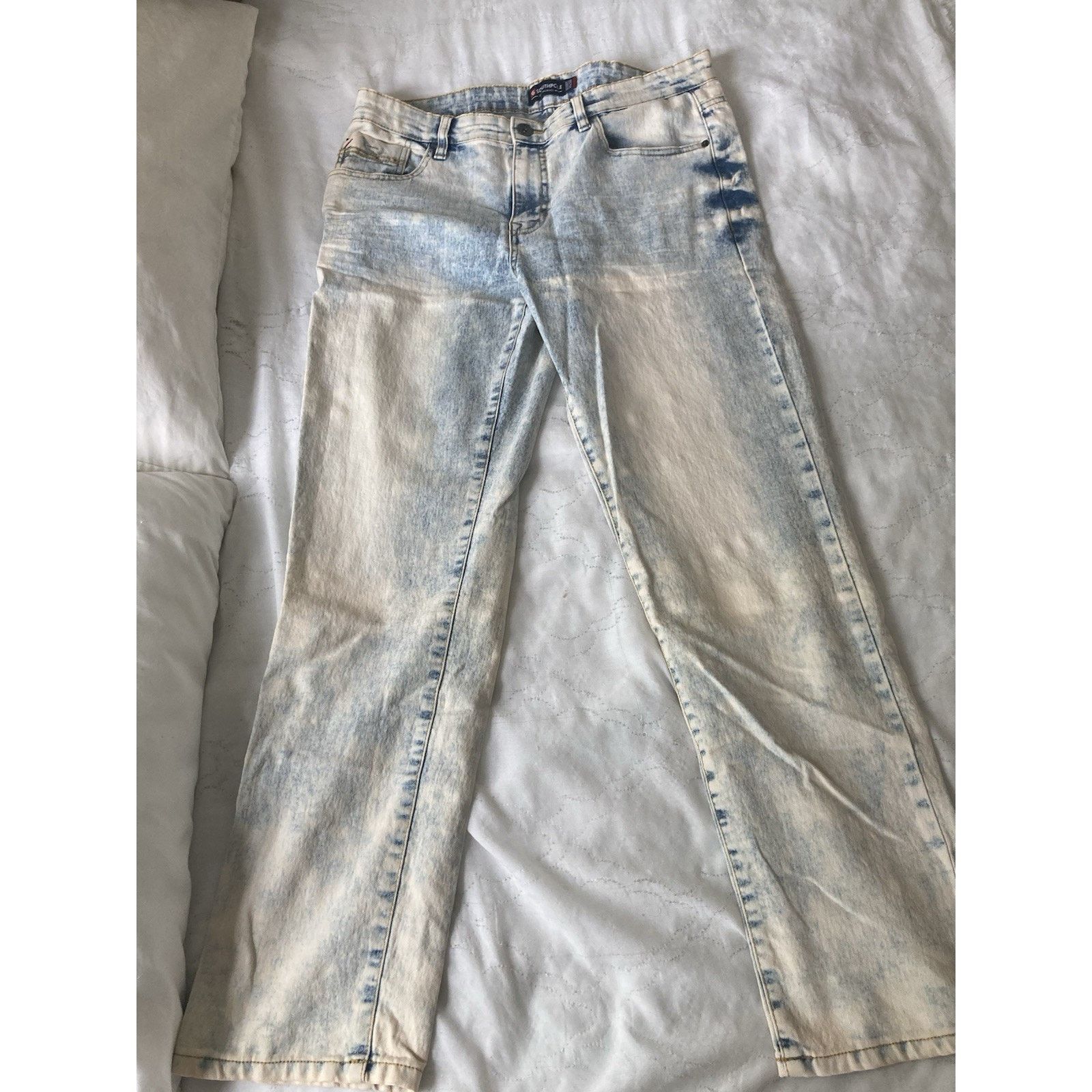 Southpole Southpole Blue Washed Distressed Skinny Jeans 34x30 Y2K Size US 34 / EU 50 - 1 Thumbnail
