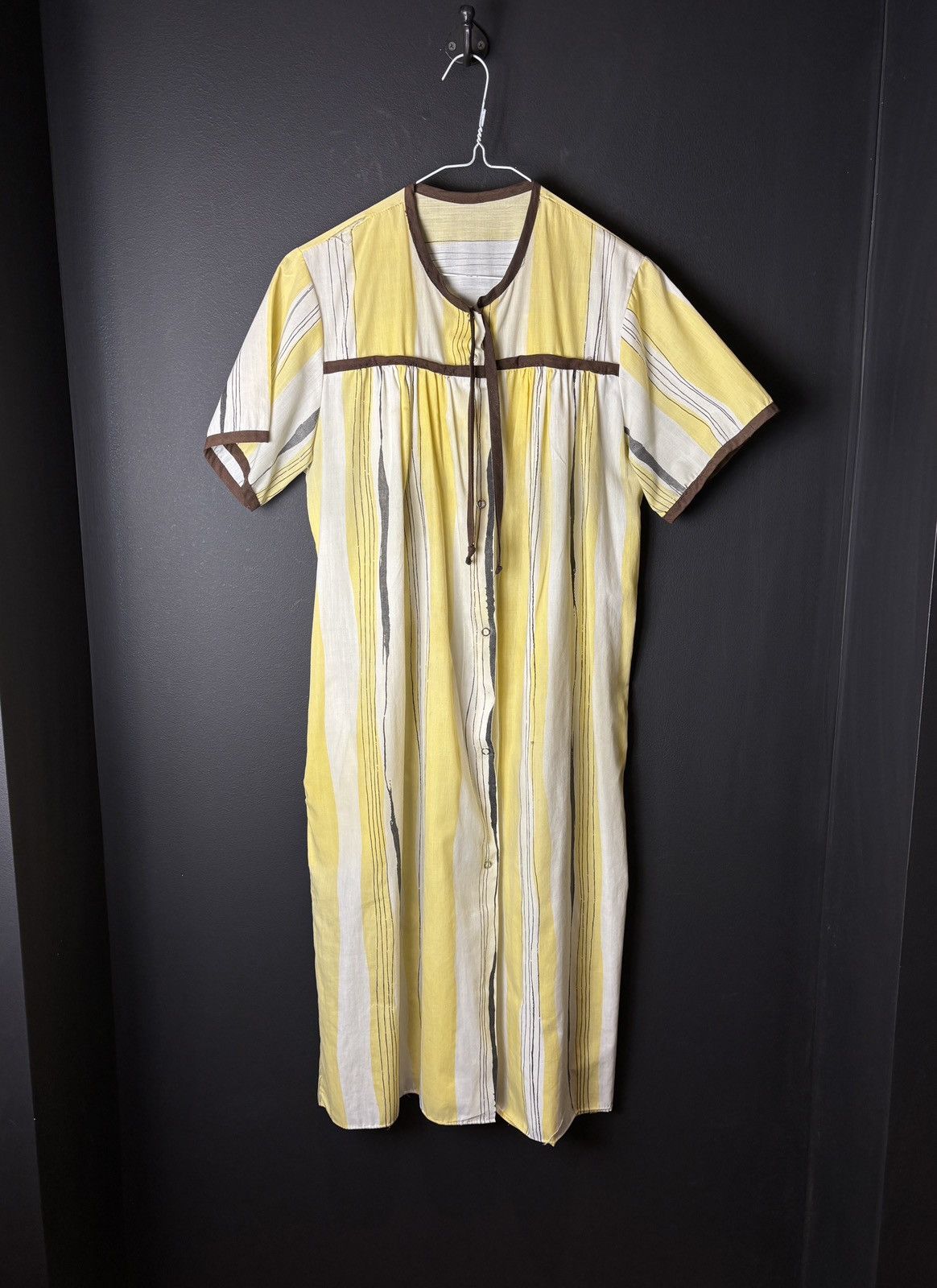 Vintage 1970s Vintage Plaid Dress MCM Mod Full Length Long Tie Women Size M / US 6-8 / IT 42-44 - 11 Thumbnail