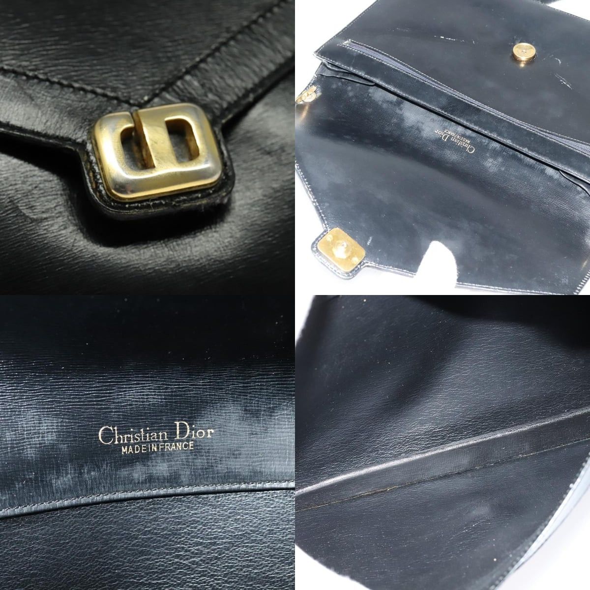 Dior DIOR Shoulder Bag Leather Black Gold Size ONE SIZE - 11 Thumbnail