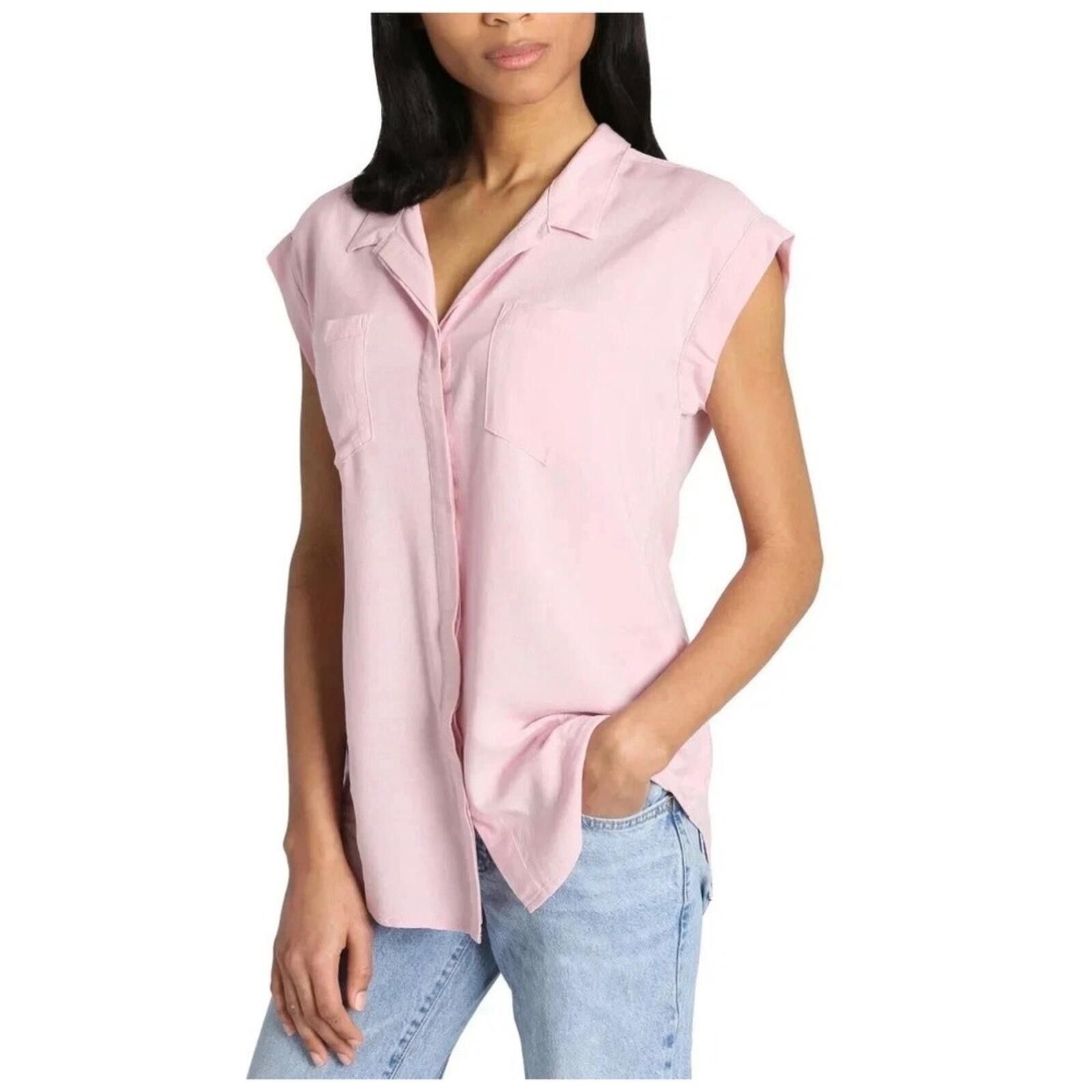 Other Jachs Girlfriend Pink Short Sleeve Button Down Shirt Size L Size L / US 10 / IT 46 - 2 Thumbnail