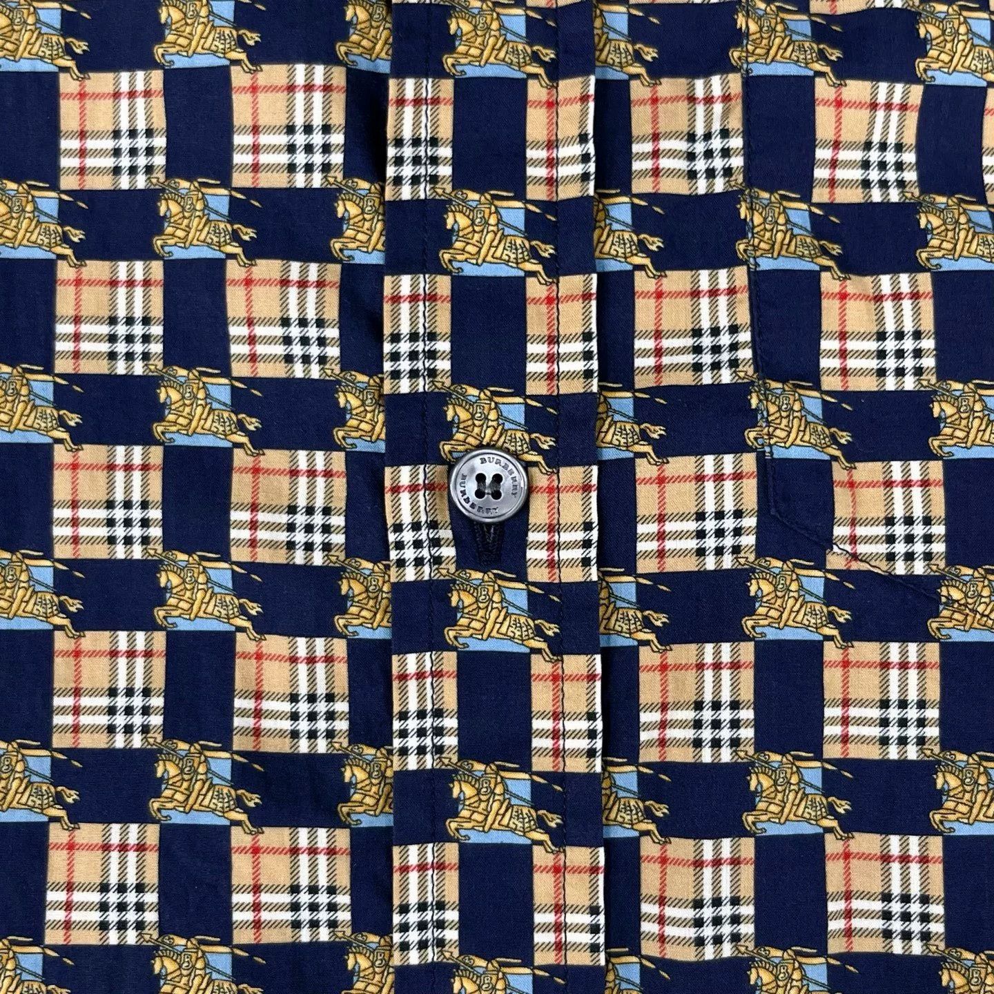 Burberry Burberry Beige Check Knight Print Shirt Size US XL / EU 56 / 4 - 4 Thumbnail