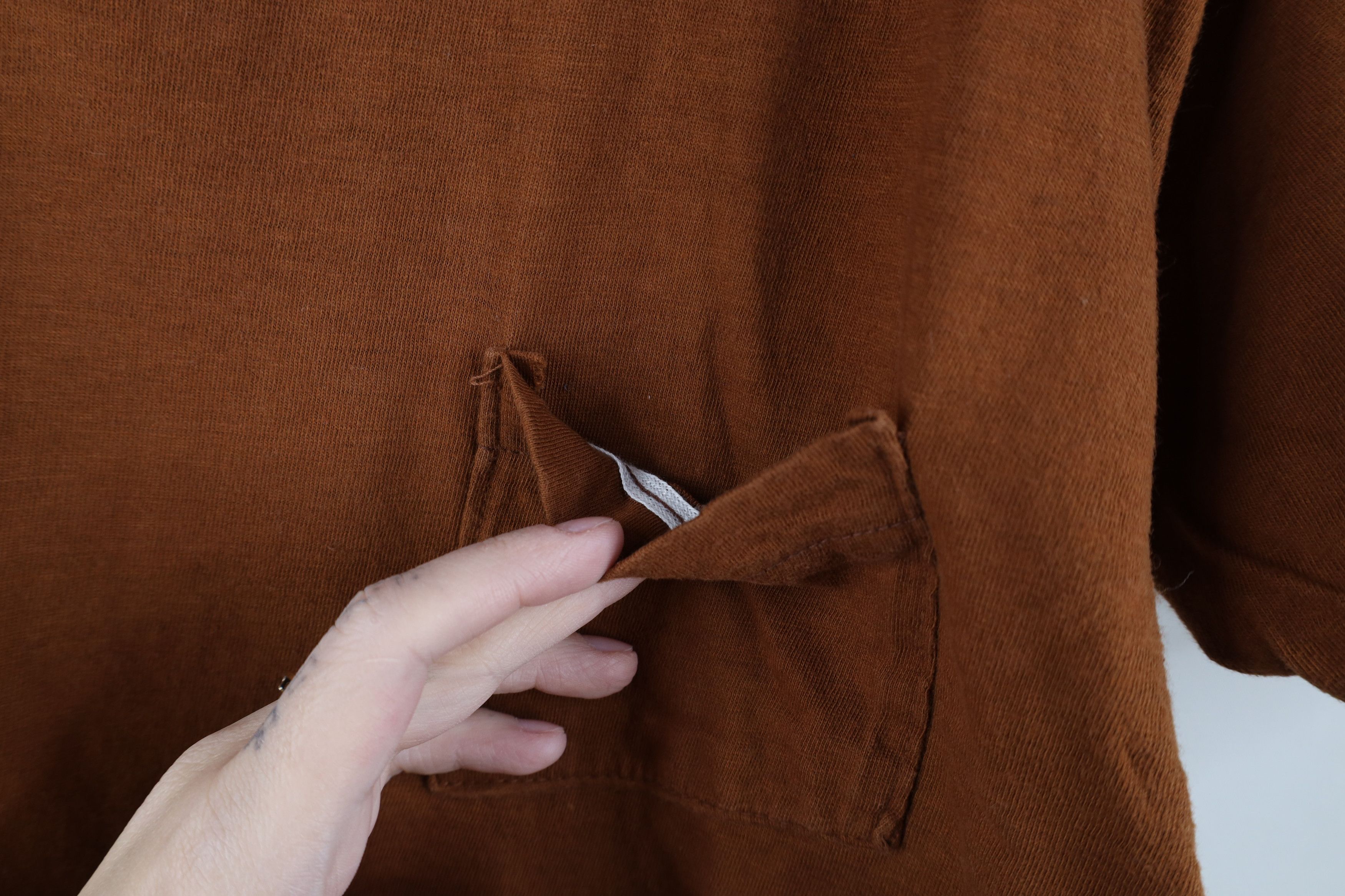 Vintage Vintage 60s 70s Streetwear Blank Cotton T-Shirt Brown USA Size US M / EU 48-50 / 2 - 4 Thumbnail