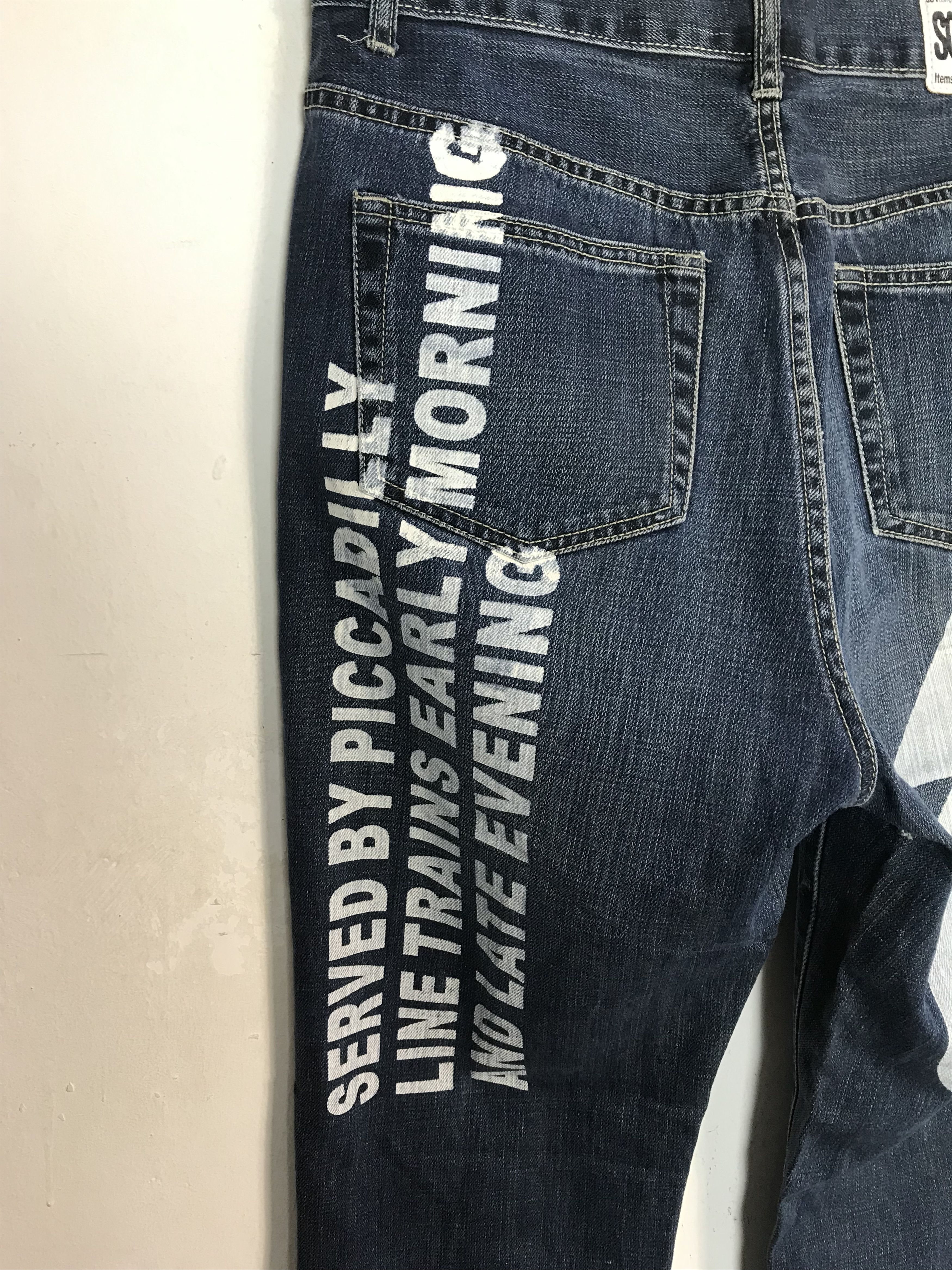 Other Solberry Complex Big Logo Printed Indigo Denim Jeans Size US 32 / EU 48 - 7 Thumbnail