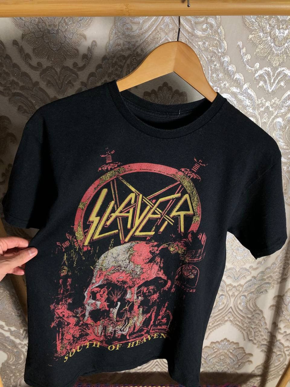 Band Tees VINTAGE SLAYER WORLD TOUR ROCK T-SHIRT METAL RETRO Y2K 90s Size US M / EU 48-50 / 2 - 2 Thumbnail