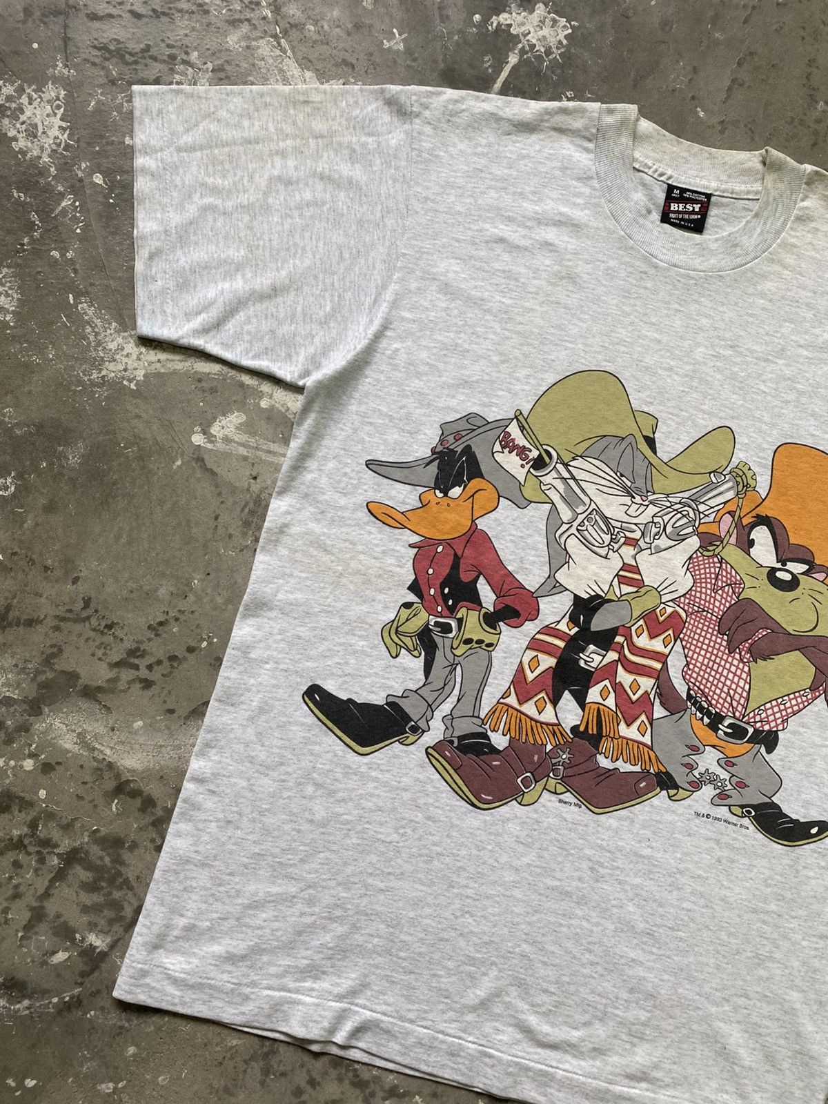 Cartoon Network Vintage 1993 Looney Tunes Cowboy By Warner Bros T Shirt Size US M / EU 48-50 / 2 - 2 Thumbnail