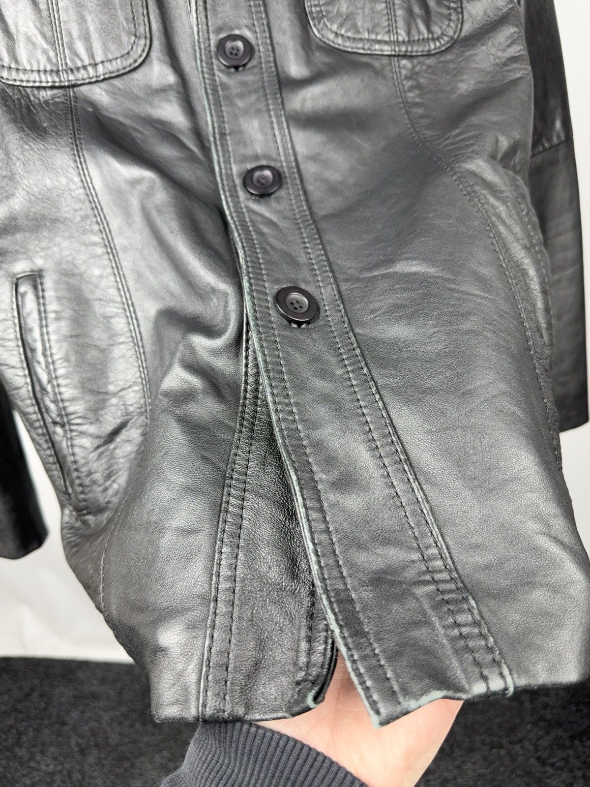 Japanese Brand Avant Garde Biker Gipsy Leather Jacket Button Up Minimalist Size US S / EU 44-46 / 1 - 5 Thumbnail