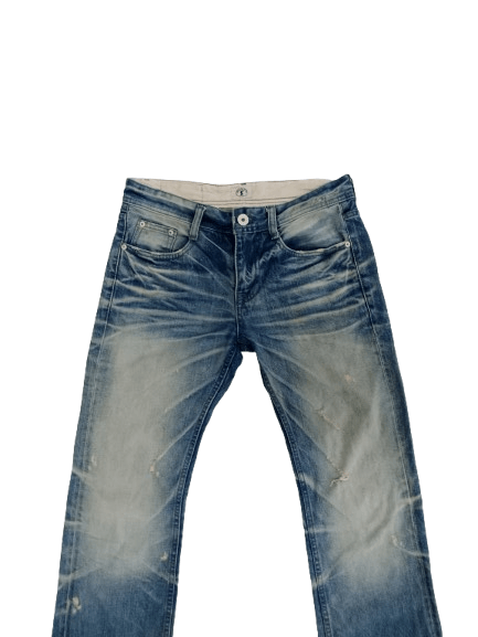 Japanese Brand Costume Distressed Jeans Blue Denim Korea Style Size US 31 - 3 Thumbnail