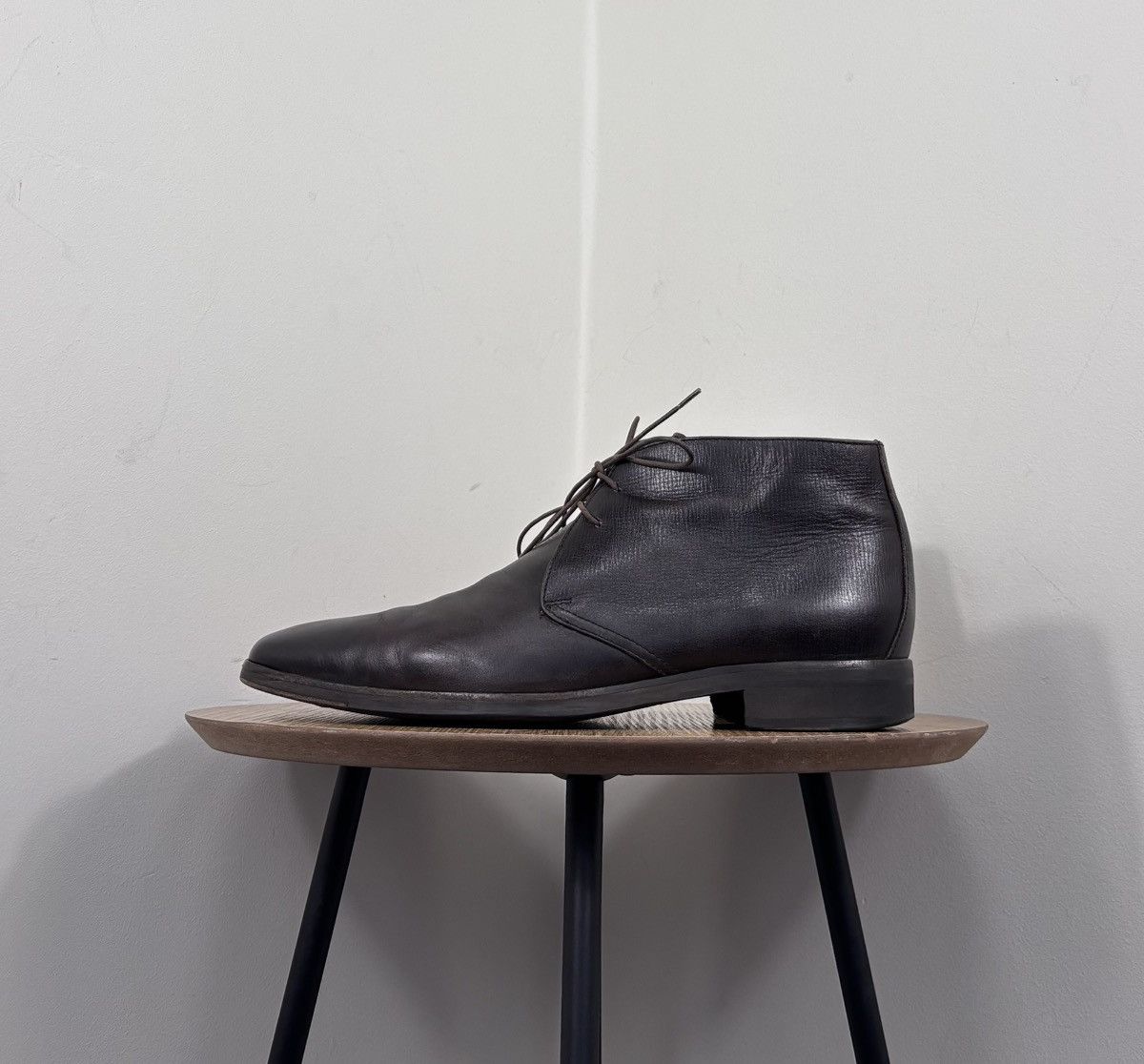 Ermenegildo Zegna Ermenegildo Zegna Men’s Dark Brown Leather Chukka Boots Size US 9.5 / EU 42-43 - 10 Thumbnail