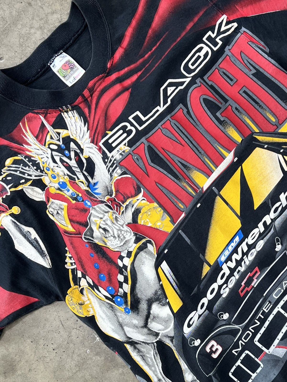 NASCAR Vintage AOP Black Knight Rides On Dale Earnhardt Tee Medium Size US M / EU 48-50 / 2 - 1 Thumbnail