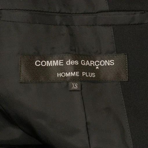 Comme des Garcons Homme Plus Jacket Wool Tailored 2 Button Flap Pocket Plain Black Size US XS / EU 42 / 0 - 5 Thumbnail