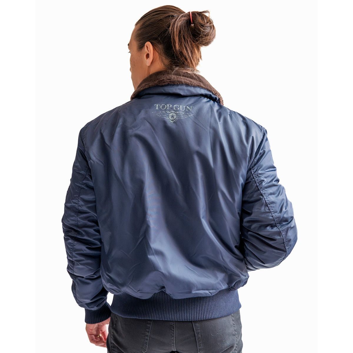 Vintage TOP GUN® B-15 MEN'S HEAVY DUTY FLIGHT BOMBER JACKET XL Size US XL / EU 56 / 4 - 2 Thumbnail