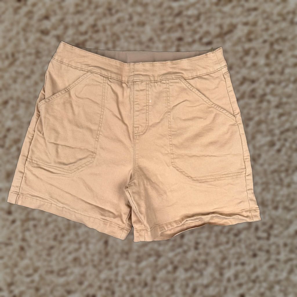 Nautica Nautica Jeans Shorts Womens Medium Beige Chino Twill Elastic Waist Summer 30x5.5 Size 32" / US 10 / IT 46 - 1 Thumbnail
