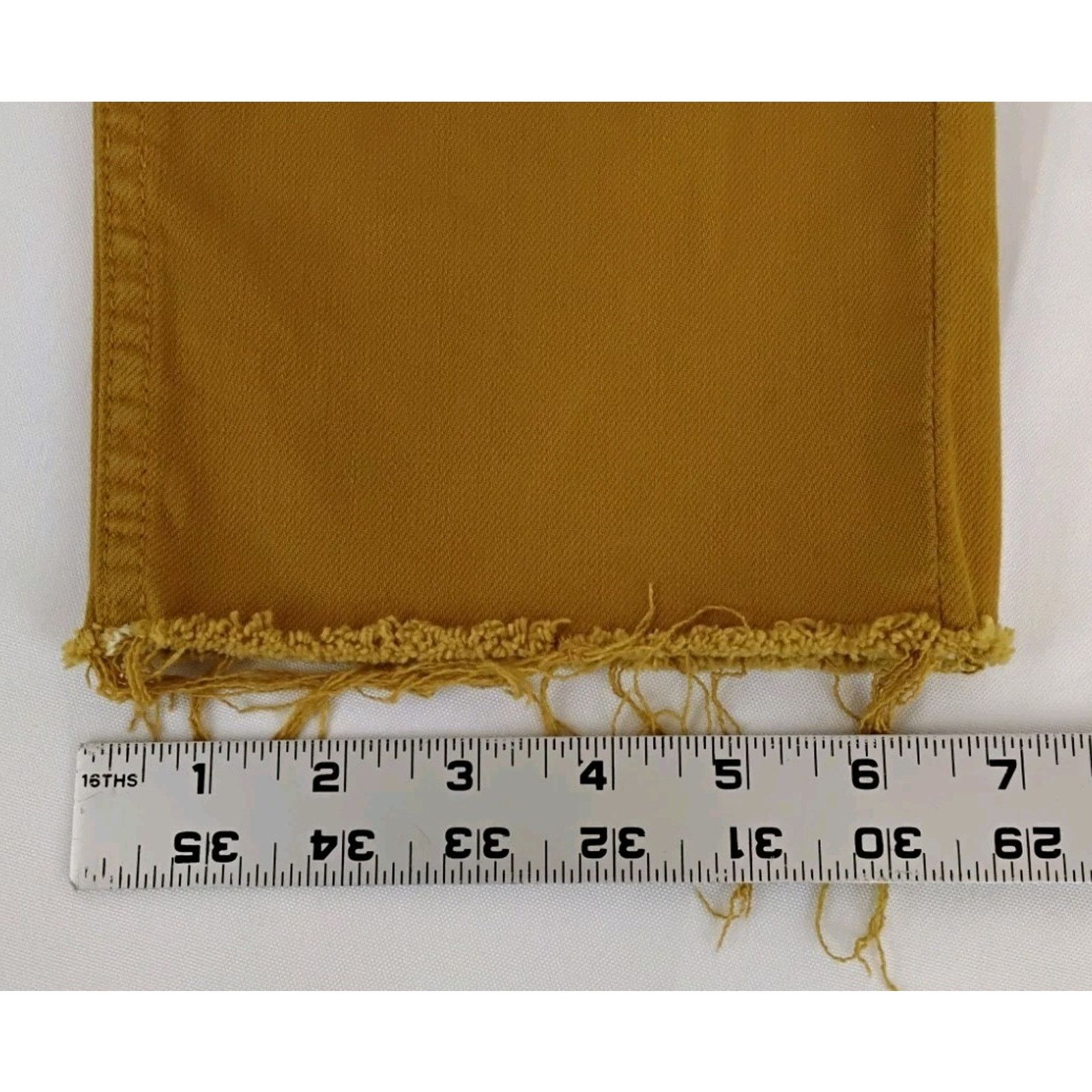 MOTHER Mother Tomcat Ankle Fray Jeans Women's 25 Mustard Yellow Size 25" / US 0 / IT 36 - 17 Thumbnail