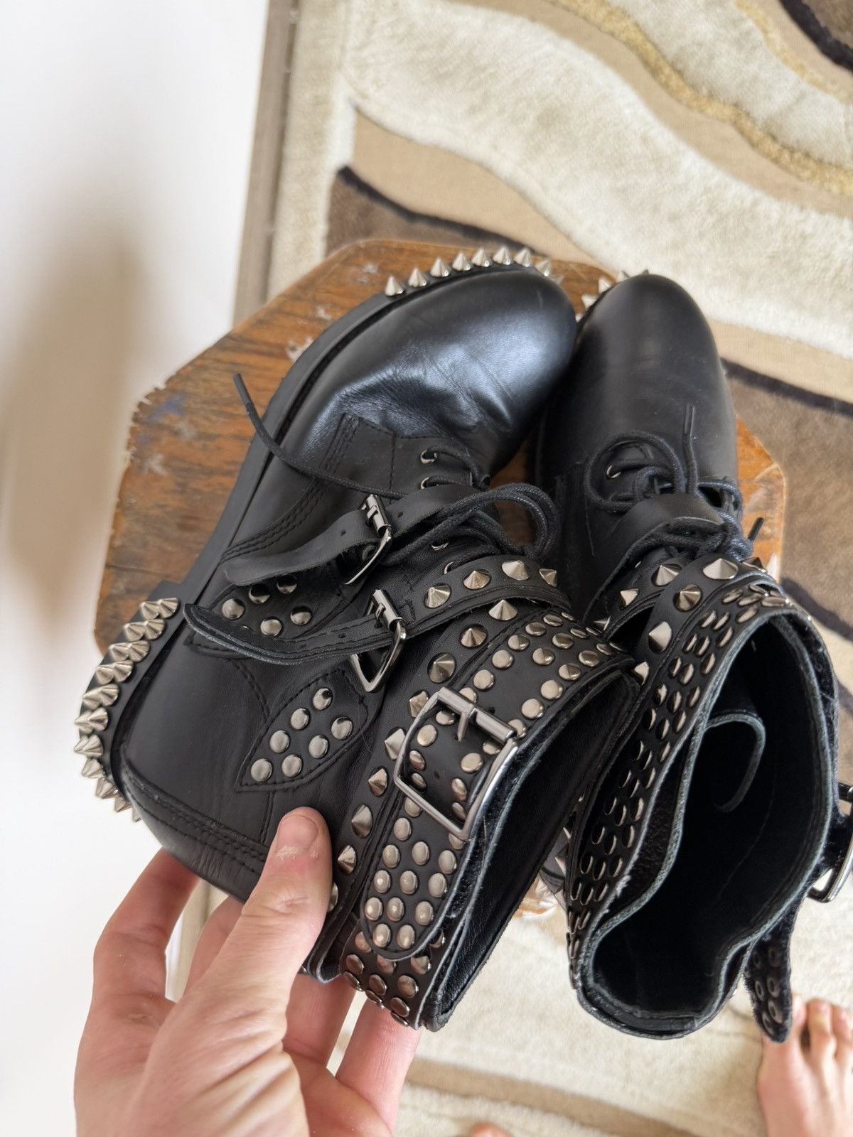 Yves Saint Laurent YvesSaintLaurent Luxury Biker Goth Archive Boots Size US 6 / IT 36 - 8 Thumbnail
