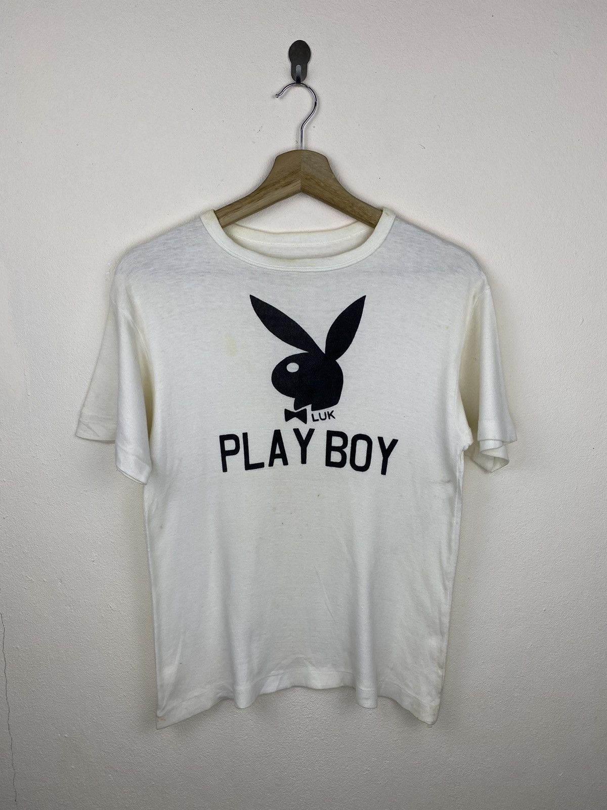 Playboy × Vintage 💥RARE💥 Vintage 1970s PLAY BOY “LUK” OG Tee Size US S / EU 44-46 / 1 - 1 Thumbnail