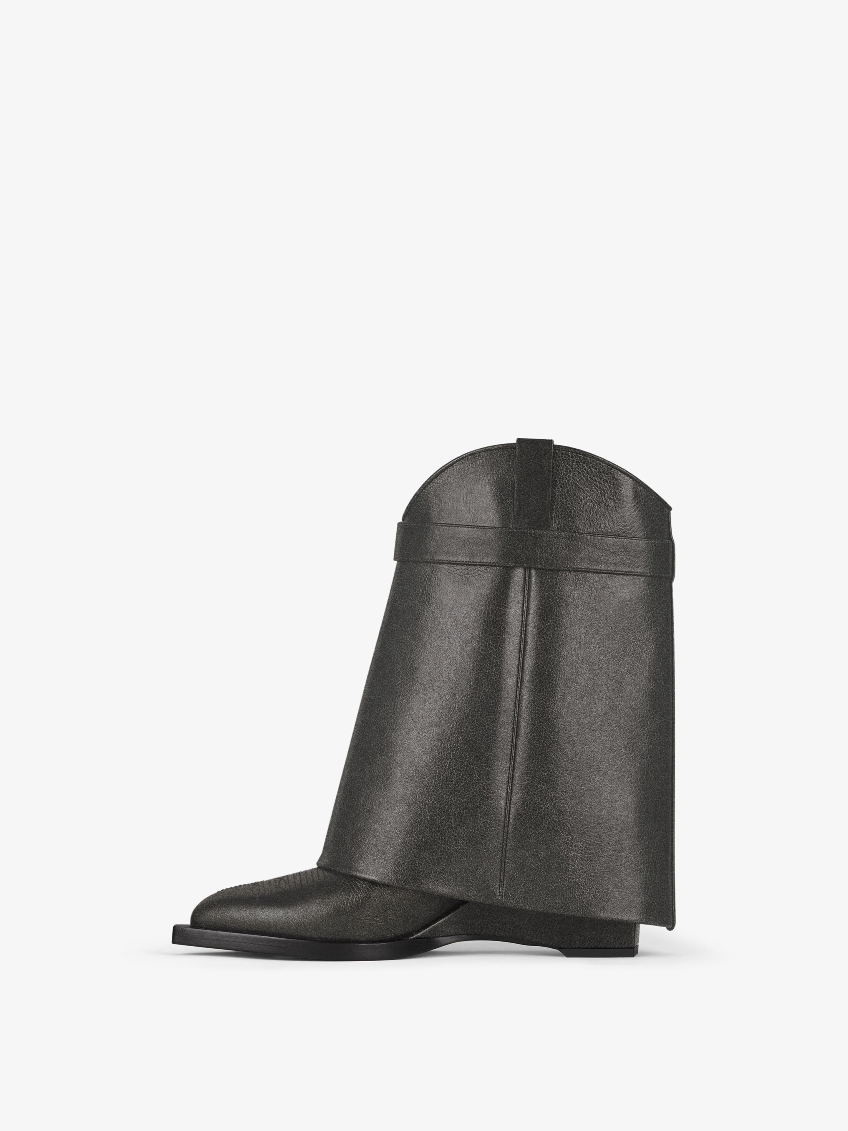 Givenchy o1srvl11e0525 Shark Lock Cowboy Ankle Boots 60mm in Black Size US 9 / IT 39 - 3 Thumbnail
