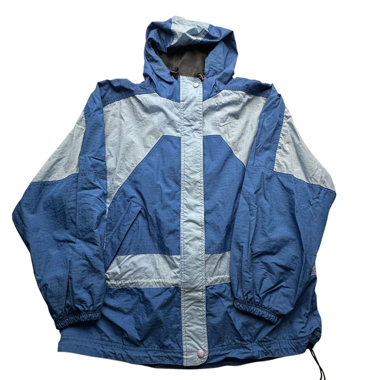 Nike Vintage 90s Nike Ripstop Windbreaker Jacket Women Large Blue Size L / US 10 / IT 46 - 1 Thumbnail