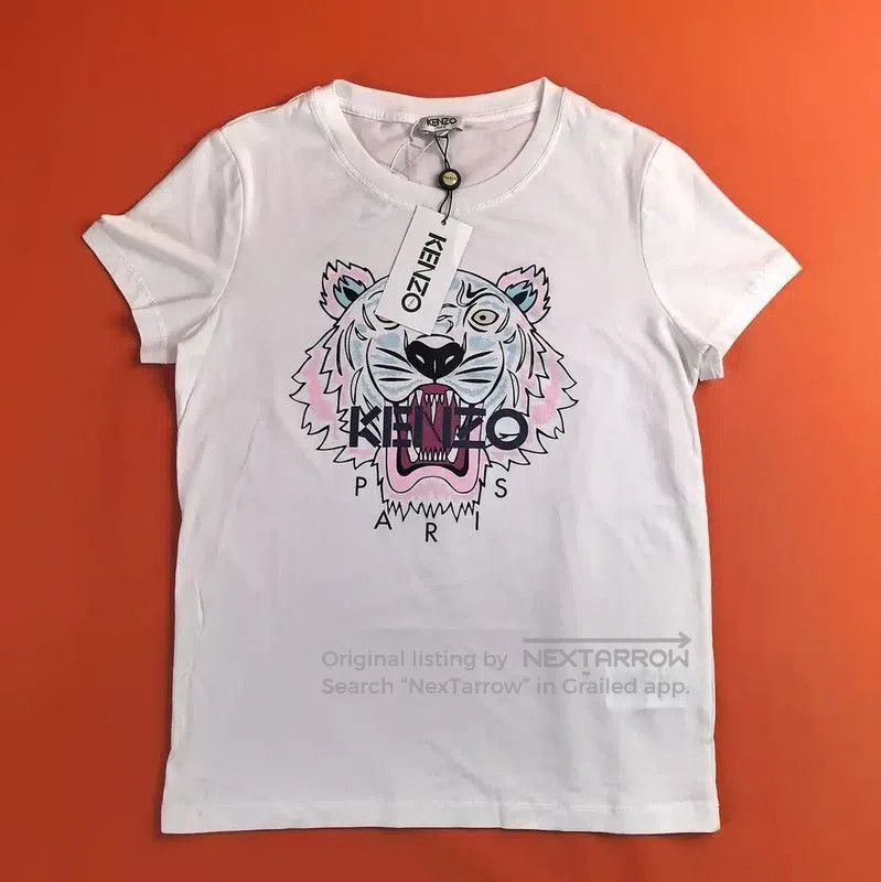 Kenzo KENZO Summer White Cotton Graphic Tee . Size S / US 4 / IT 40 - 1 Thumbnail