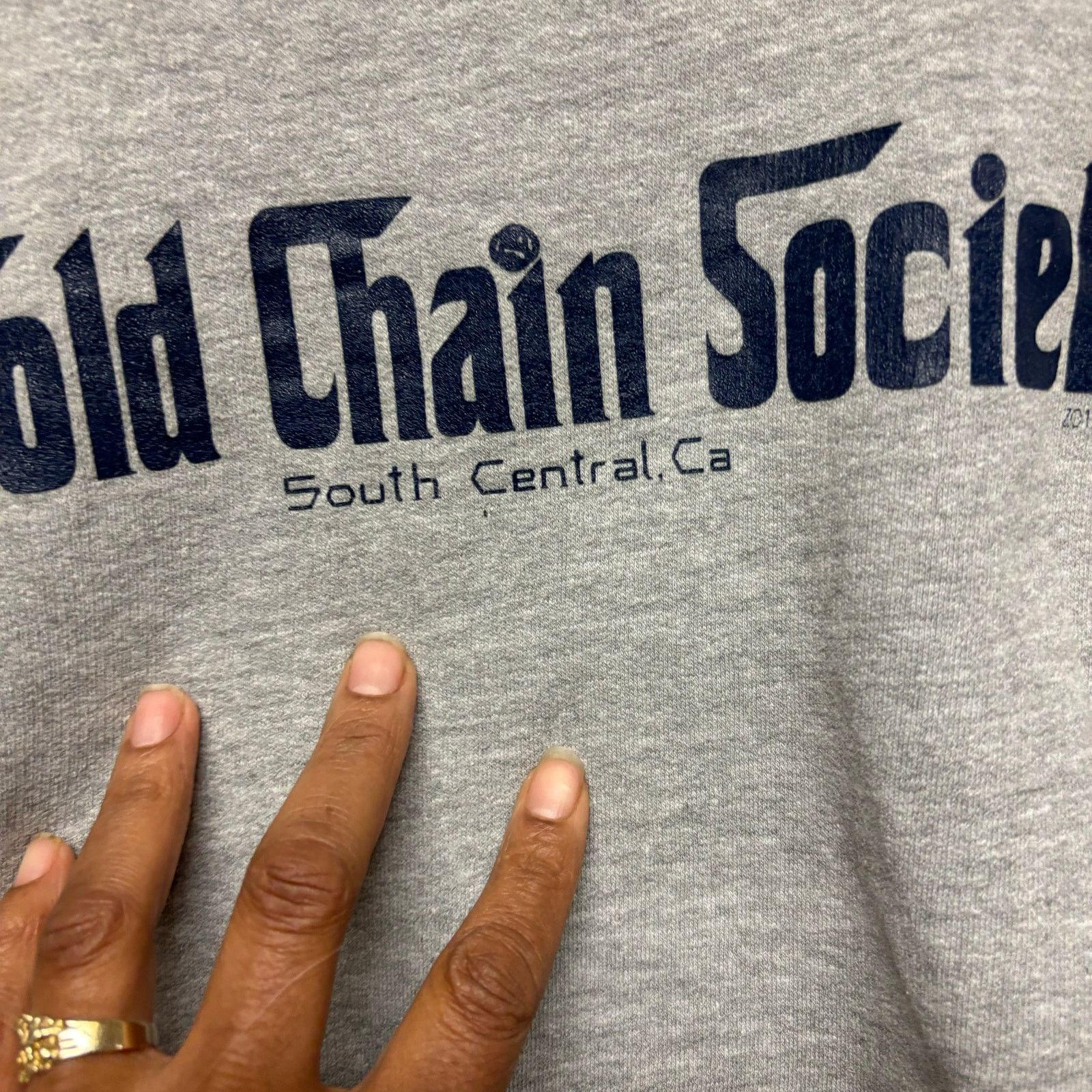 Other Gold Chain Society Crewneck Hoodie Block Letter Center Rap Size US S / EU 44-46 / 1 - 6 Thumbnail