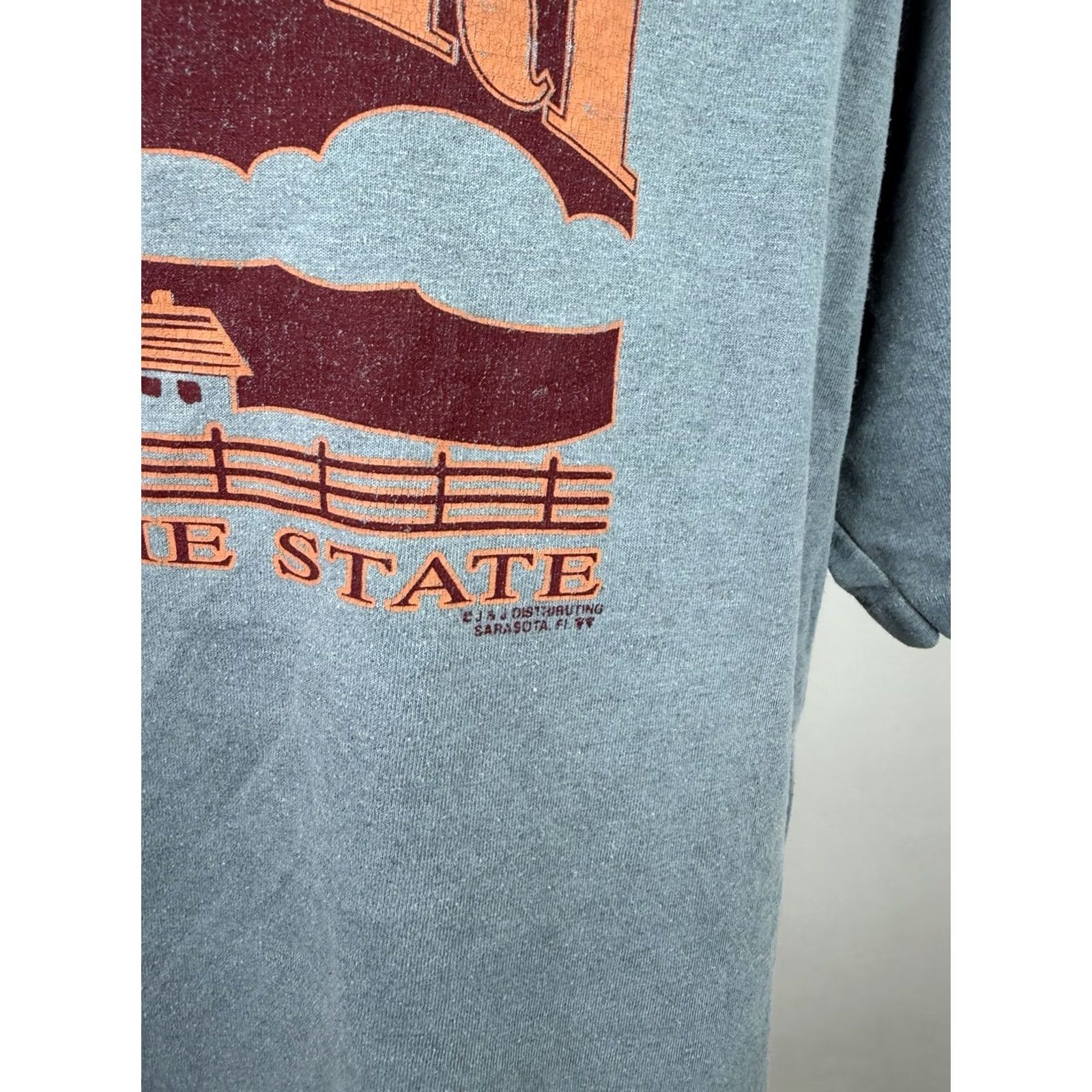 Jerzees VINTAGE Missouri Shirt Mens XL 90s Slate Gray T-shirt Souvenir JERZEES Size US XL / EU 56 / 4 - 4 Thumbnail