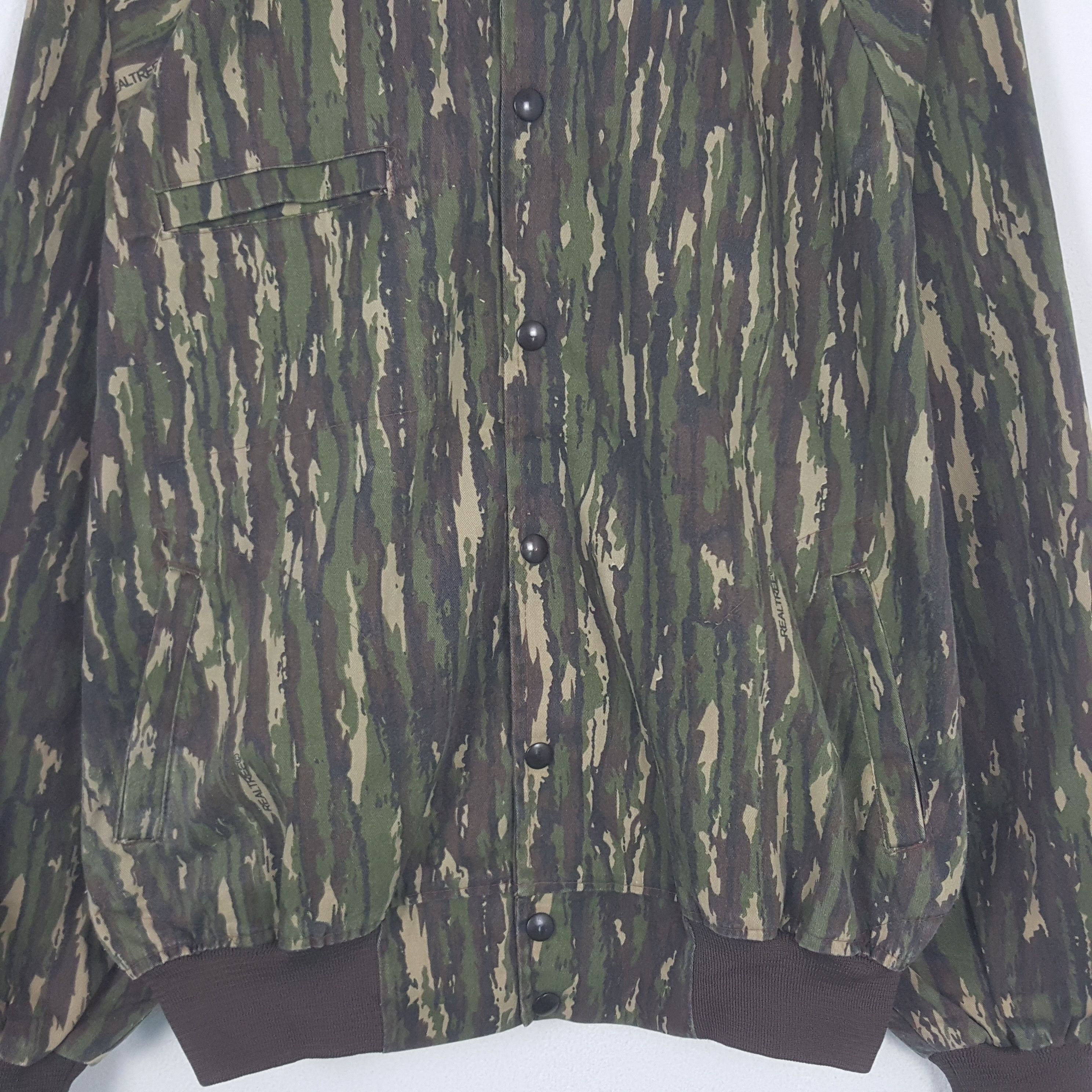 Japanese Brand Vintage Real Tree Bomber Zipper Jacket Size US L / EU 52-54 / 3 - 2 Thumbnail