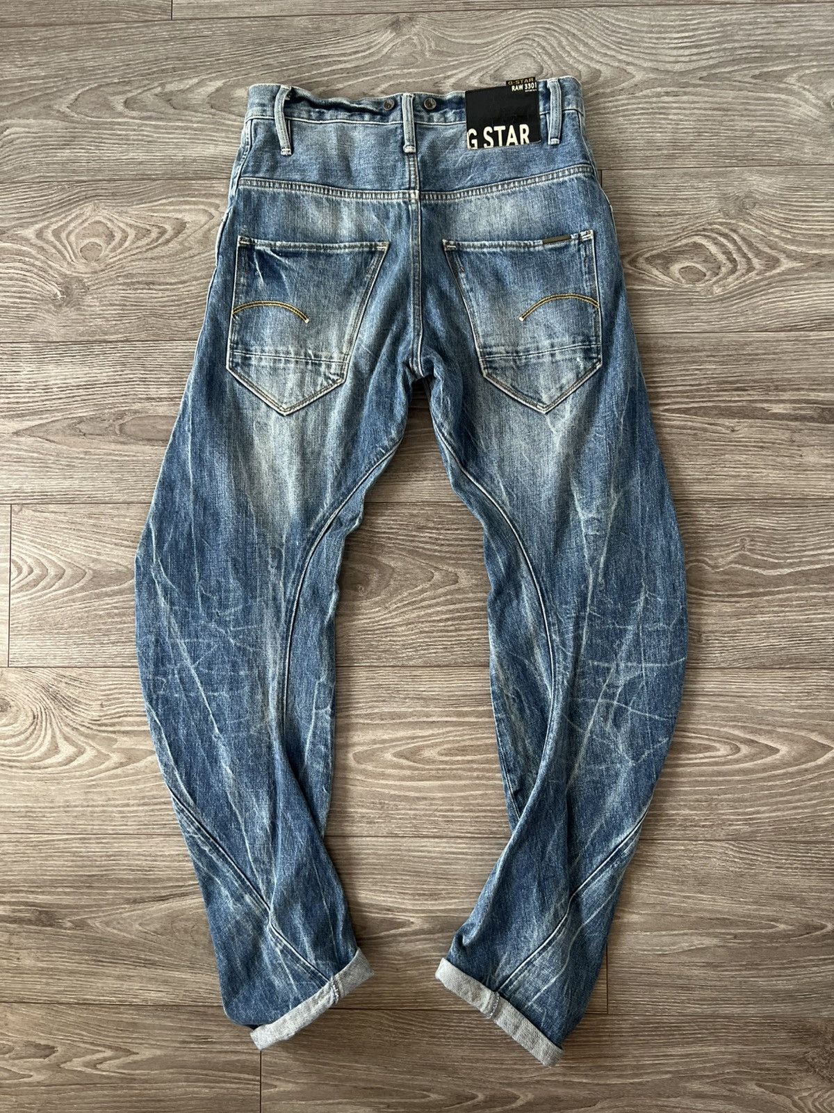 G-Star Y2K G-Star Raw ARC 3D Loose Tapered Braces Opium 03301 Jeans Size US 31 - 3 Thumbnail