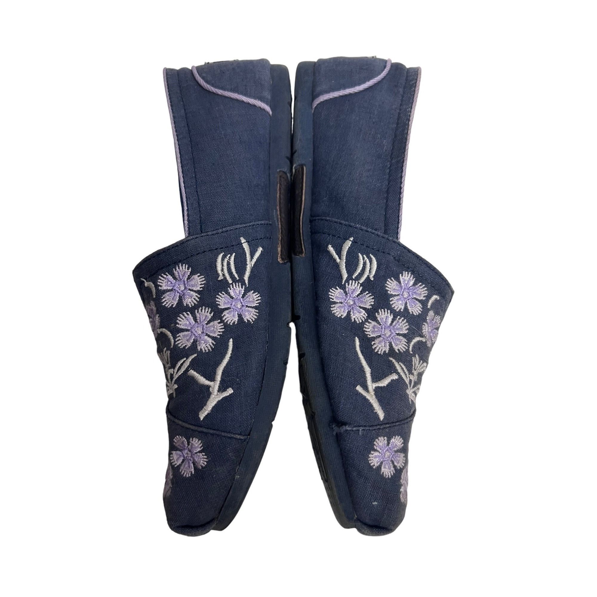 SKECHERS Skechers Bobs Womens Blue Floral Canvas Shoes US 7.5 Slip On Size US 7.5 / IT 37.5 - 4 Thumbnail