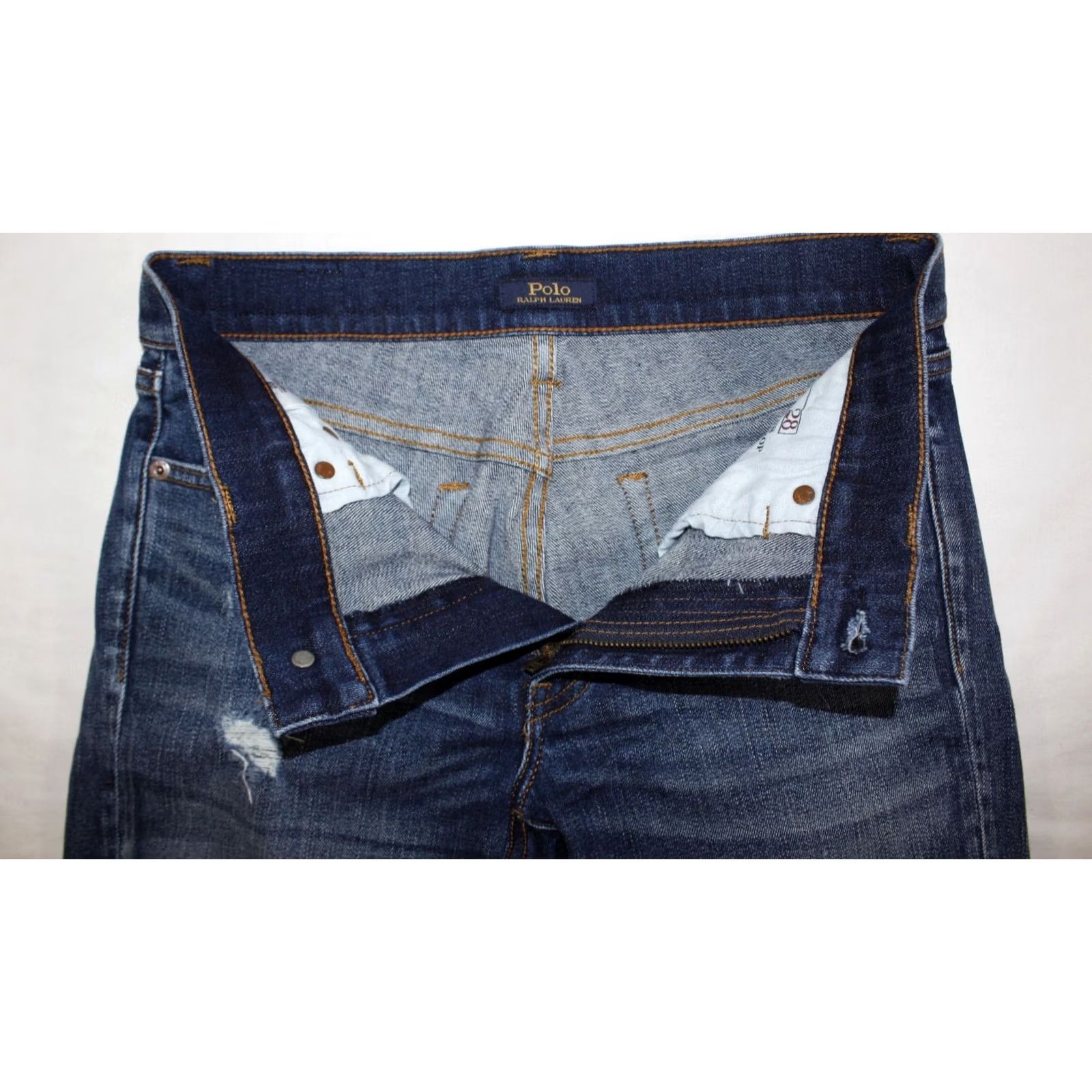 Polo Ralph Lauren Polo Ralph Lauren Jeans Women's 28 Tompkins Skinny Crop Stretch Distressed - Blue Size 28" / US 6 / IT 42 - 6 Thumbnail