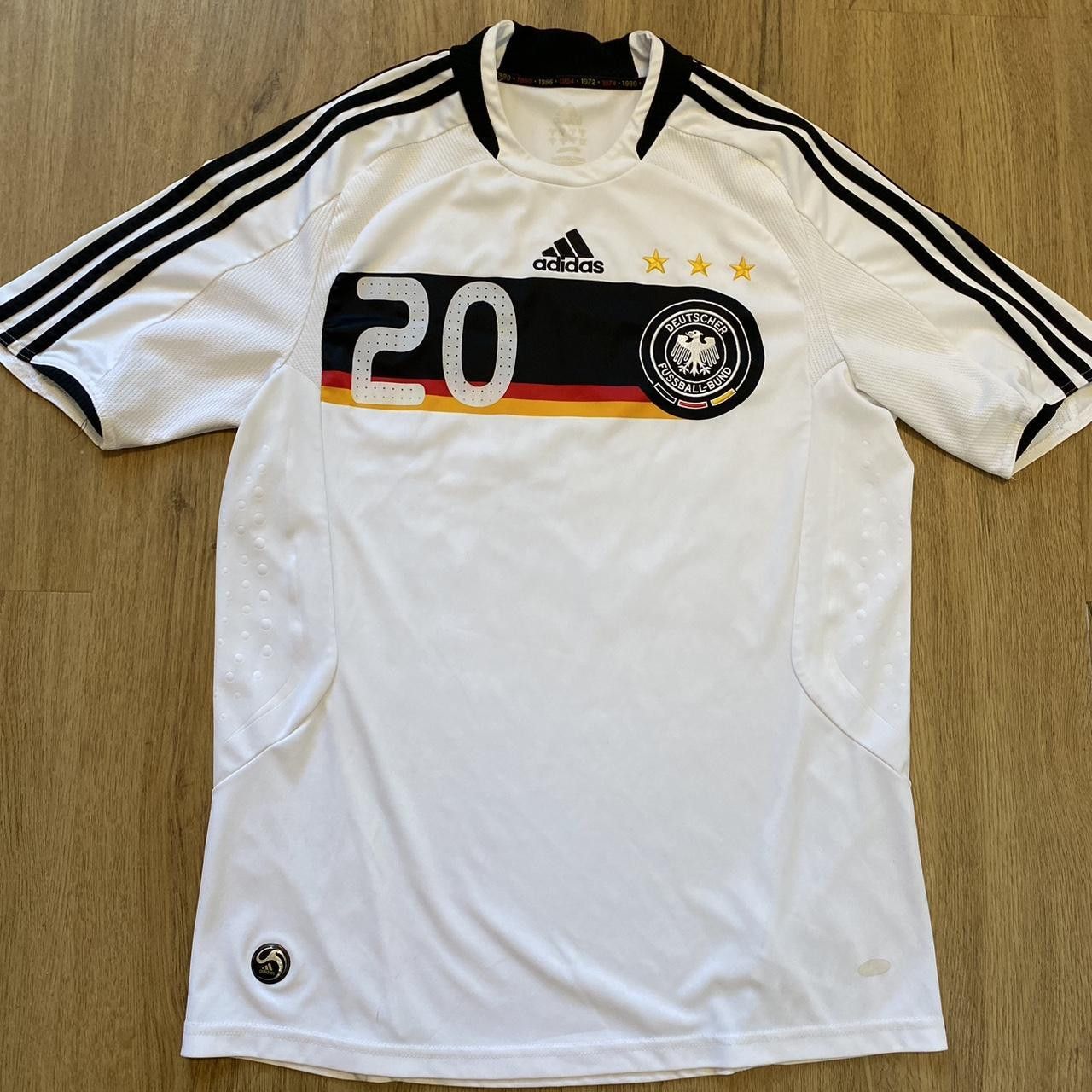 Adidas 2008-09 *20 Podolski Adidas Germany Football Shirt Euro Size US M / EU 48-50 / 2 - 2 Thumbnail
