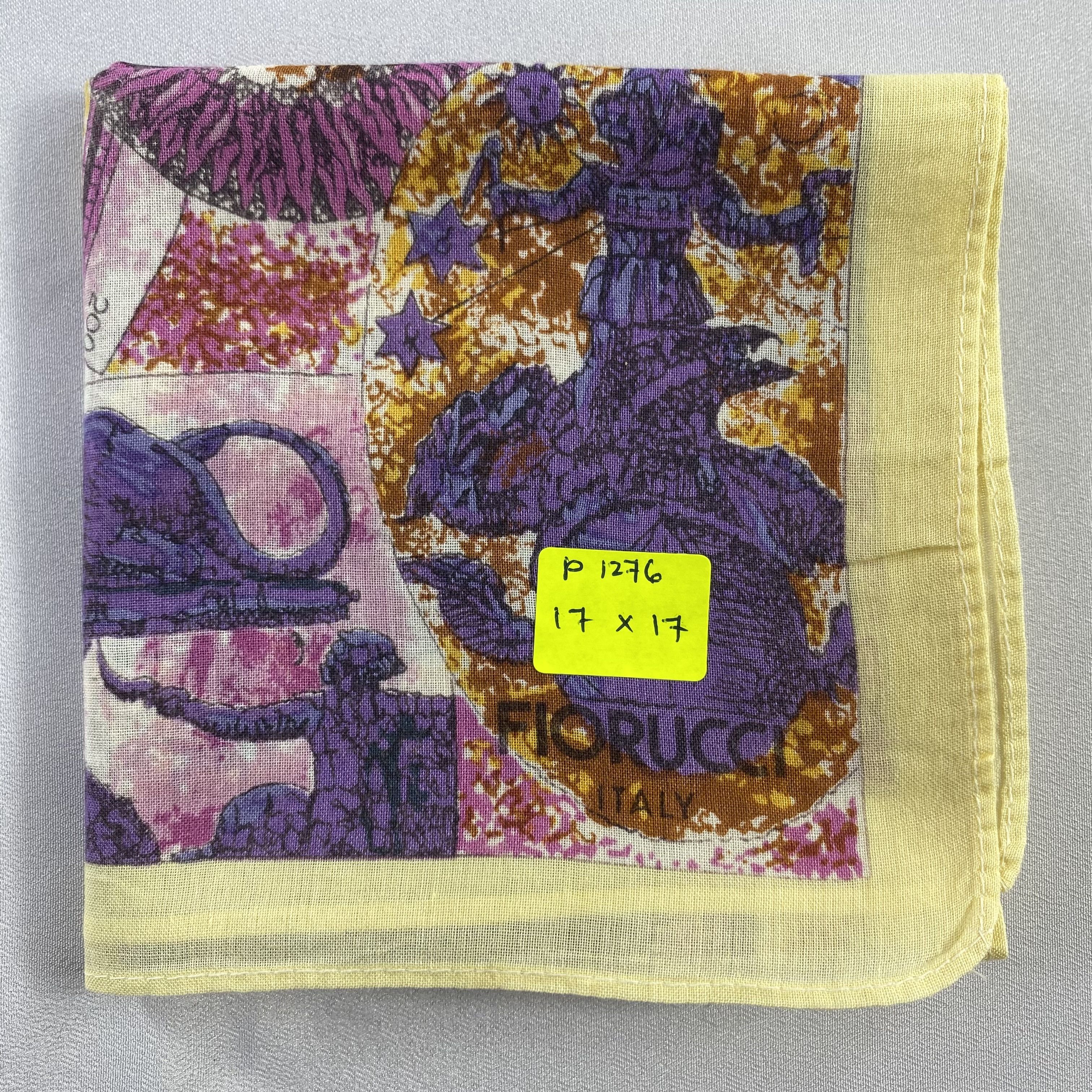 Fiorucci × Vintage Fiorucci Handkerchief / Neckerchief / Bandana-P1276 Size ONE SIZE - 5 Thumbnail