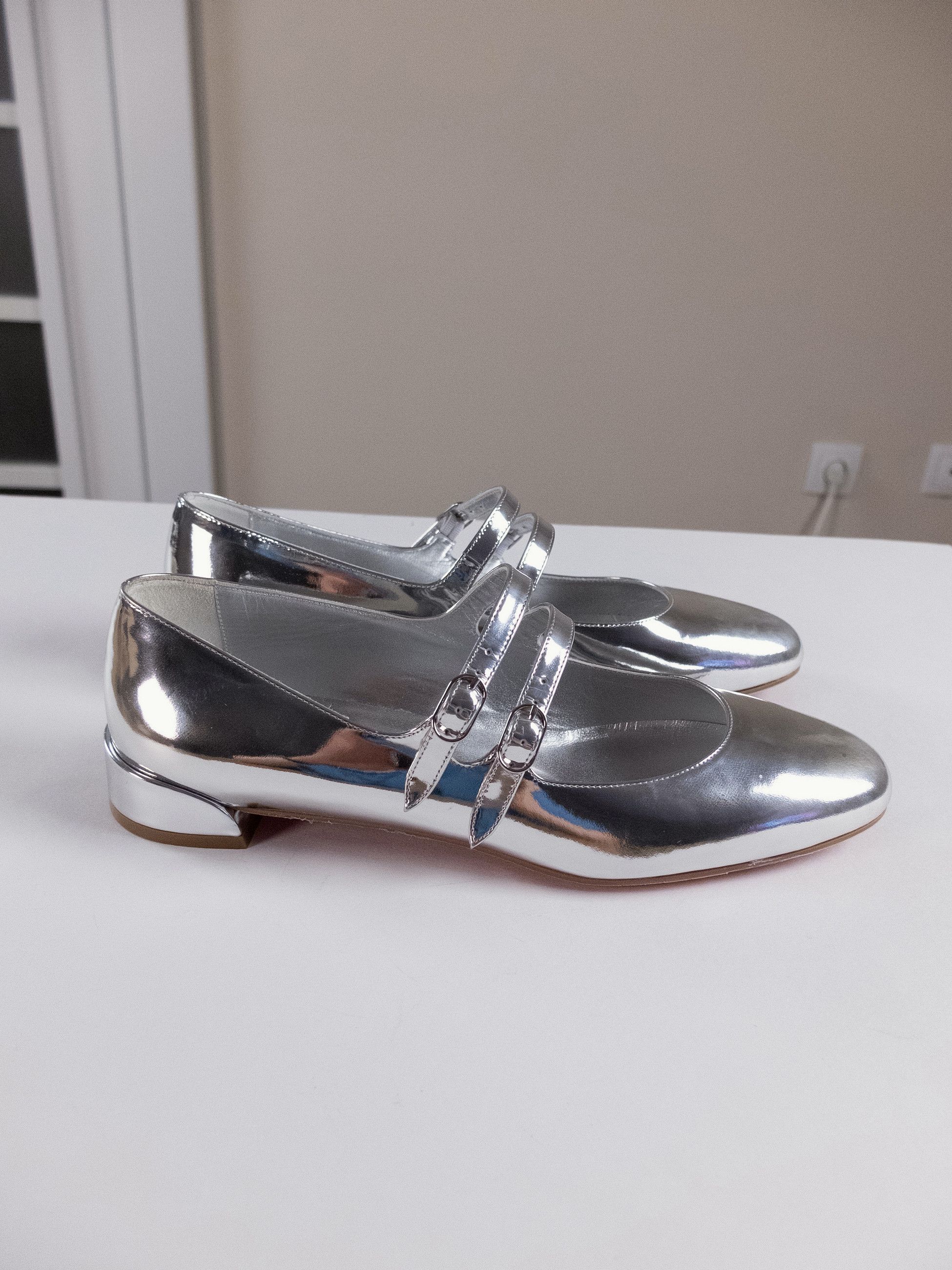 Christian Louboutin CHRISTIAN LOUBOUTIN Sweet Jane metallic ballet flats Size US 11 / IT 41 - 7 Thumbnail