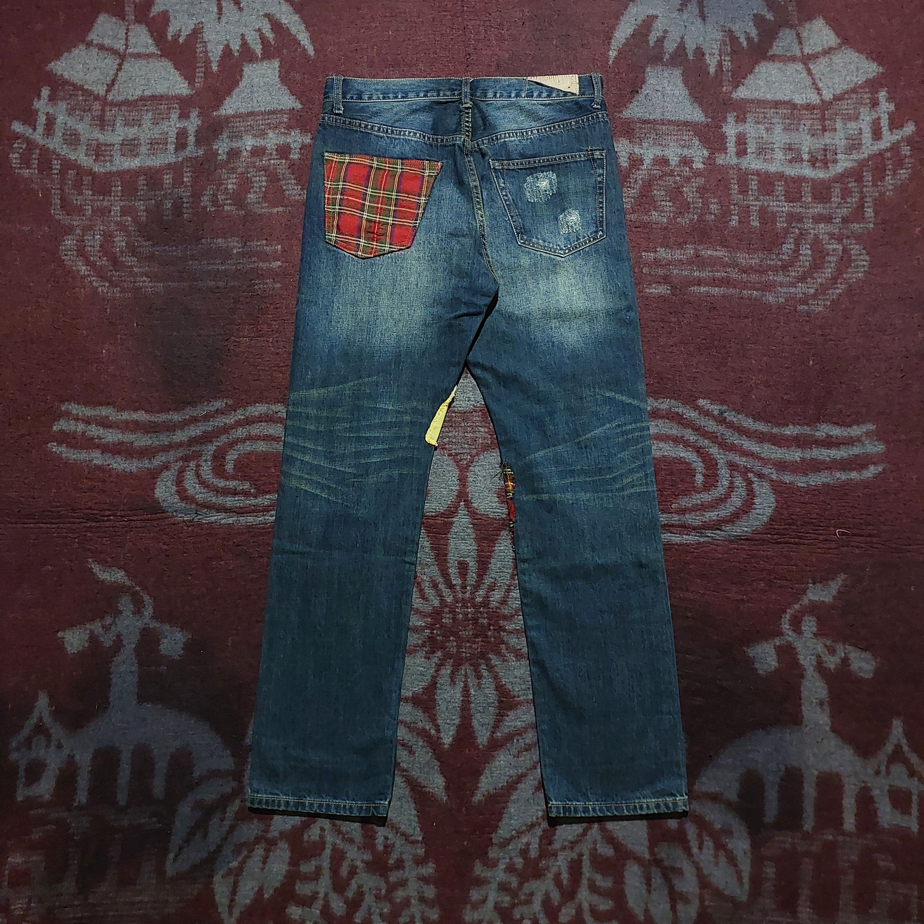 izzue Izzue Japan patchwork blue denim Size US 33 - 3 Thumbnail
