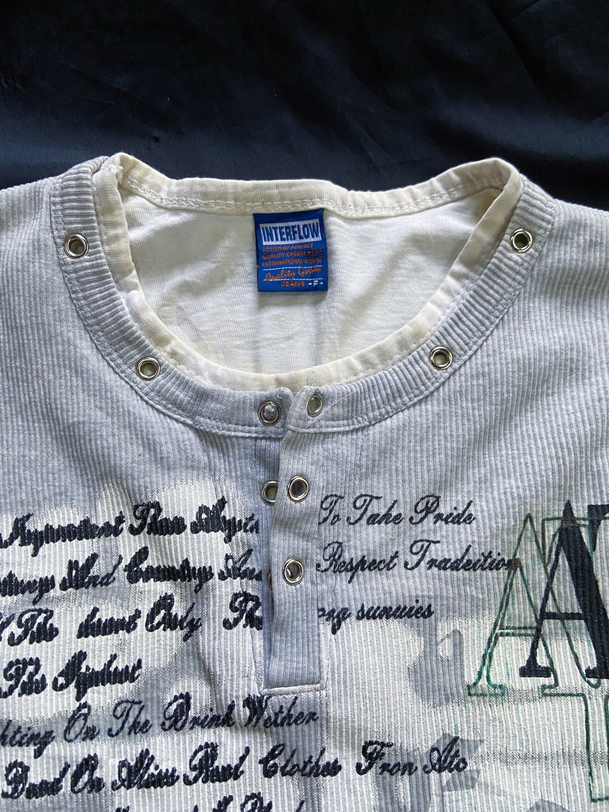 Japanese Brand DOUBLE LAYER INTERFLOW POEM LONG SLEEVE Size US M / EU 48-50 / 2 - 9 Thumbnail