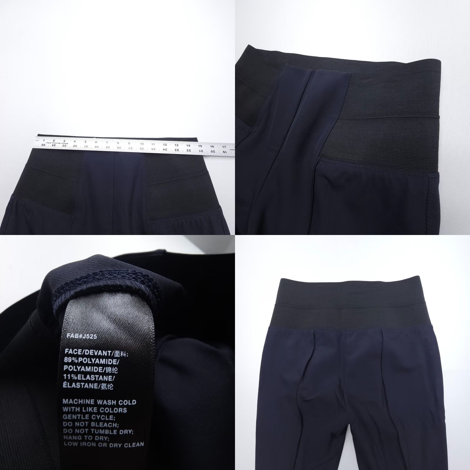 Vintage Lafayette 148 New York Gramercy Pants Medium Navy Stretch Fabric Career Women Size 32" / US 10 / IT 46 - 8 Thumbnail