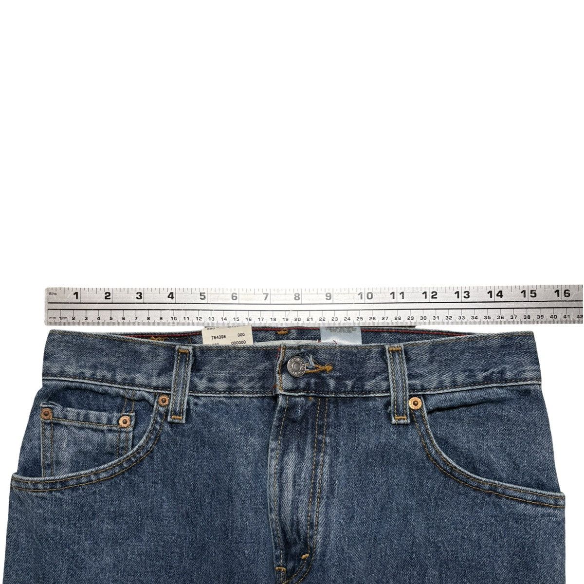 Levi's Y2K Levi's 550 Relaxed Tapered Dark Wash Jeans NOS 8 28" Size 30" / US 8 / IT 44 - 5 Thumbnail