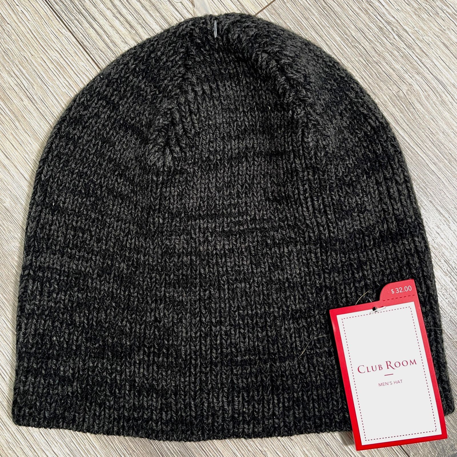 Club Room Club Room Knit Beanie Hat Cap - Mottled Black One Size - $32 Size ONE SIZE - 1 Thumbnail