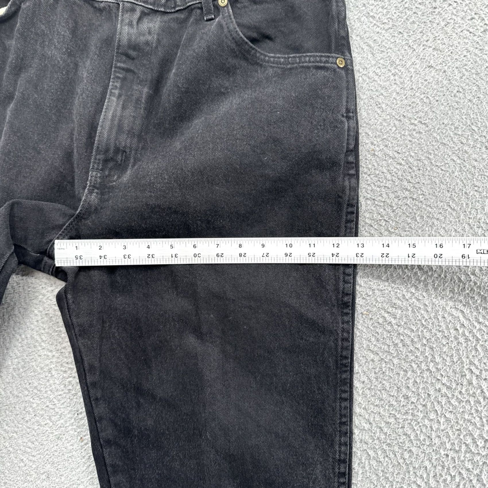 Denime VINTAGE HIS Jeans Mens 36x30 Tapered Denim Dark Wash Black USA Made Size US 36 / EU 52 - 6 Thumbnail