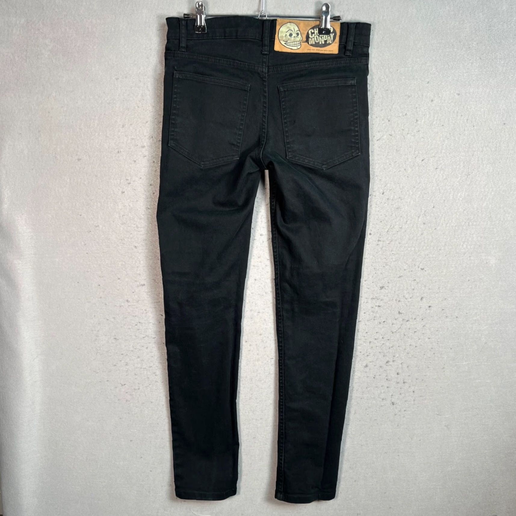 Cheap Monday VINTAGE Cheap Monday Womens Skinny Jeans Size 29 x 32 Black Denim Stretch Casual Size 29" - 2 Thumbnail